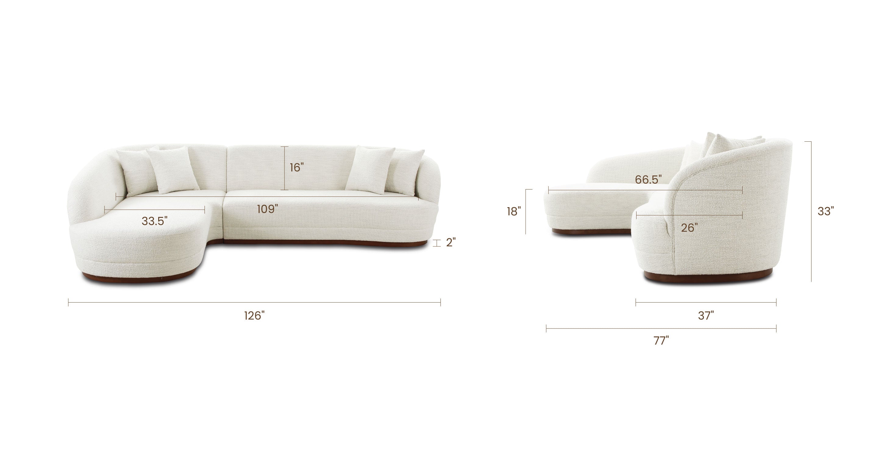 Arles Left Facing Sectional Sofa - Modern L-Shaped Living Room Couch with Recliner | Perfect for Small Spaces, Apartments & Home Theater Seating