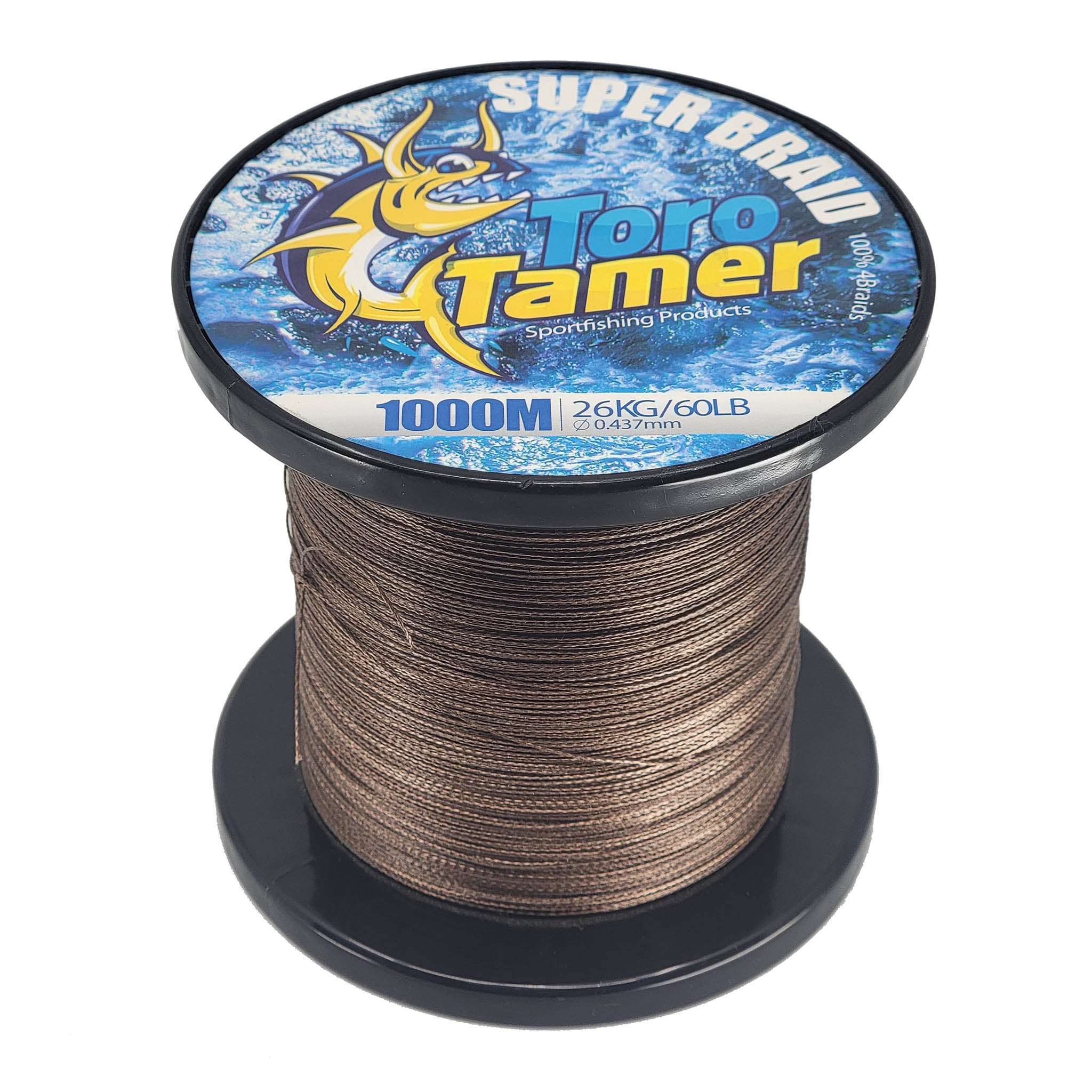 Toro Tamer 4 Strand Solid Braid Fishing Line 1000M (3280ft) - High Strength Saltwater & Freshwater Fishing Line for Offshore, Surf Casting, and Deep Sea Fishing