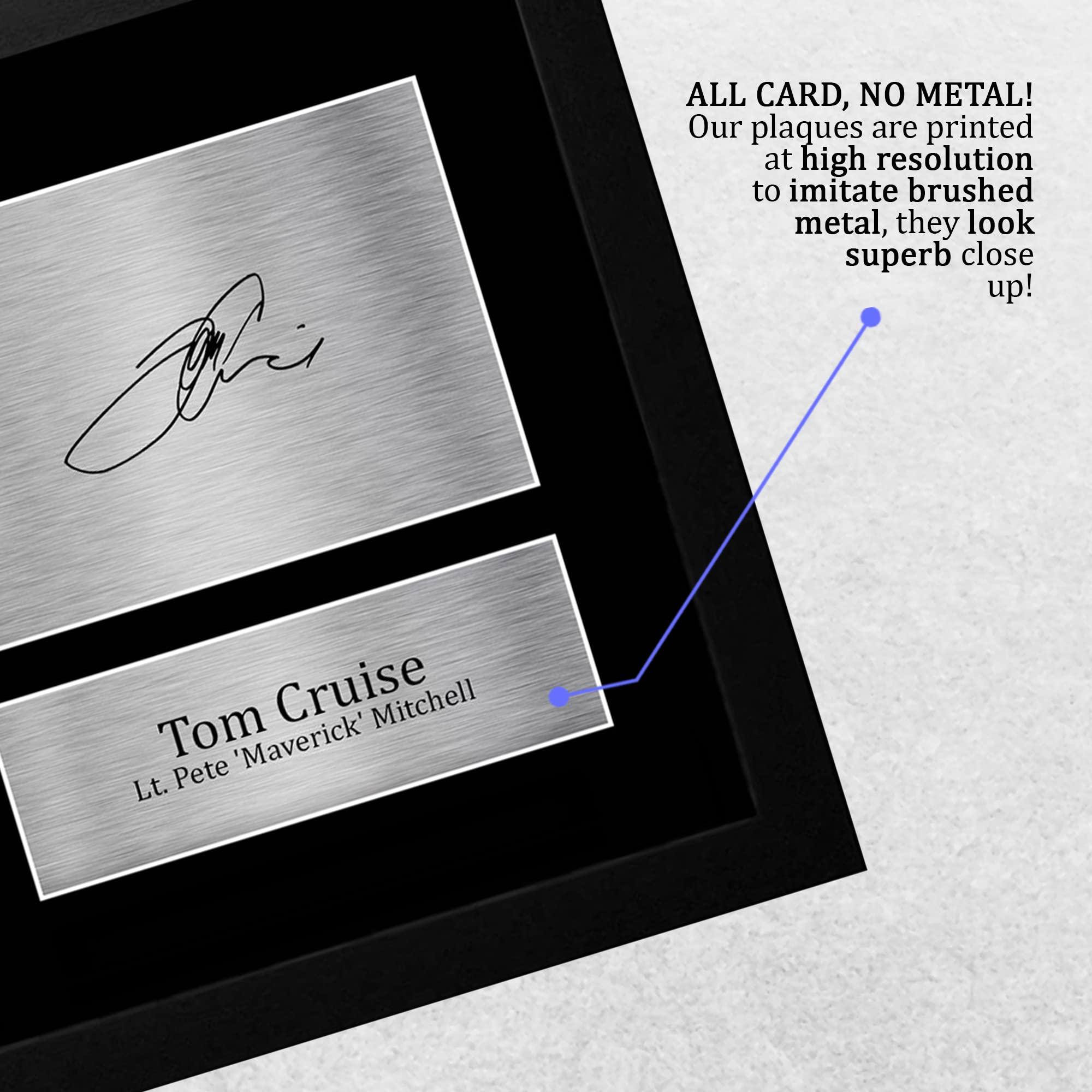 Tom Cruise Top Gun Maverick Signed Autograph Picture - A4 Framed Movie Memorabilia for Fans | Perfect Gift for Aviation Enthusiasts & Film Collectors | Home Theater Decor, Man Cave Display, Office Wall Art