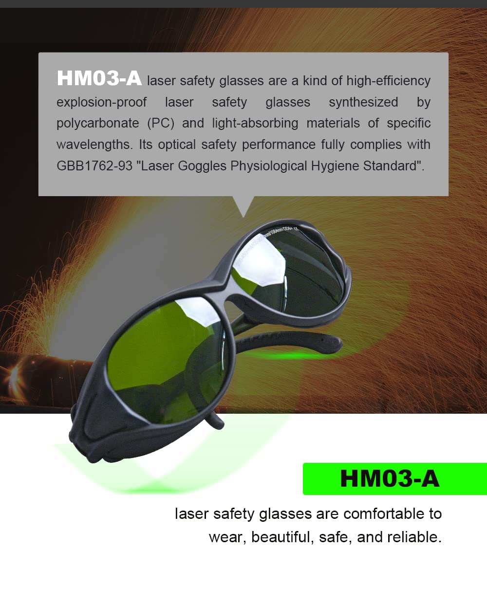 SFX Professional OD6+ Laser Safety Glasses - 200nm-450nm & 800nm-2000nm Wavelength Protection - Ideal for Laser Cutting, Engraving & Medical Procedures