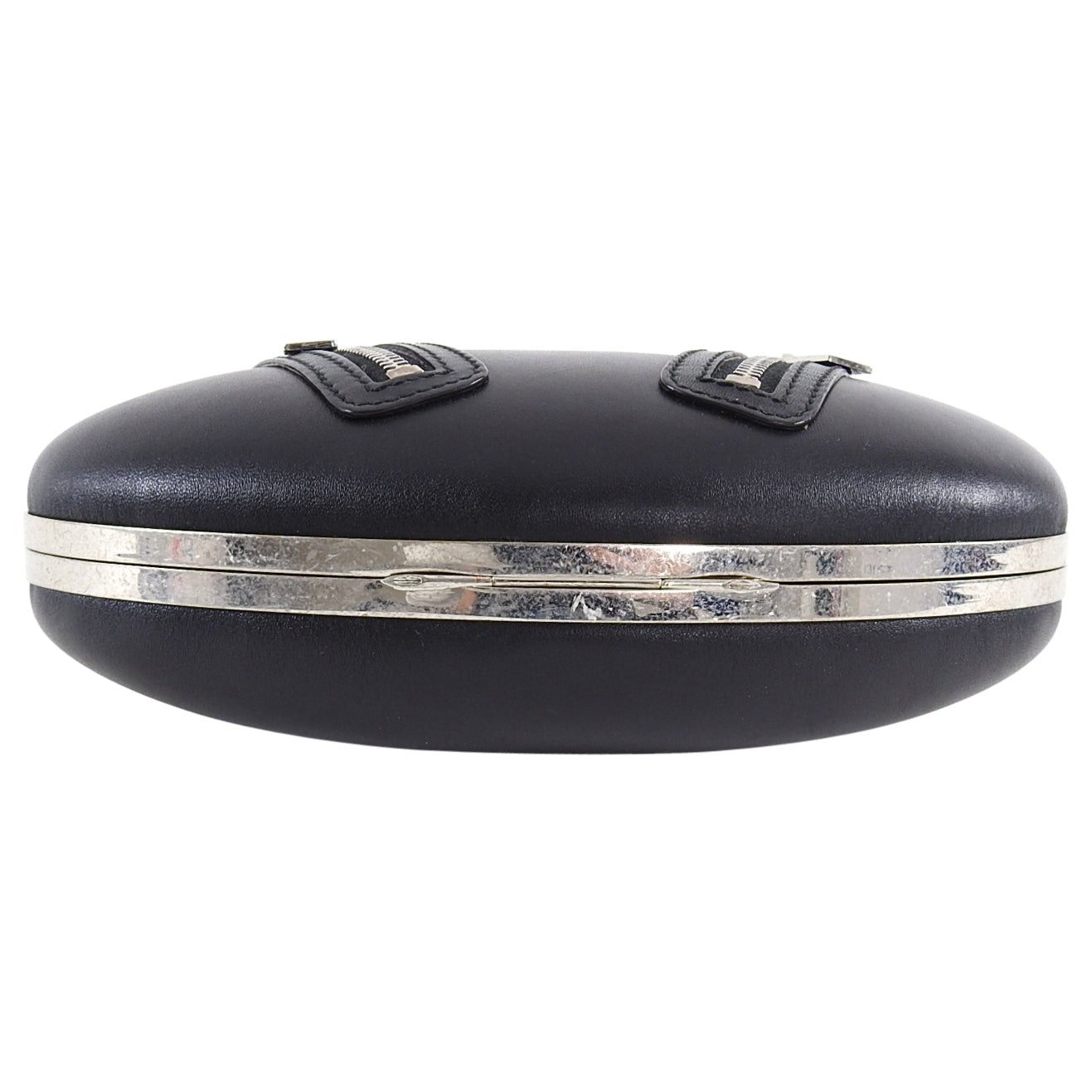 Alexander McQueen Black Knuckle Duster Zipper Clutch Bag - Luxury Designer Handbag for Women, Evening Parties & Special Occasions