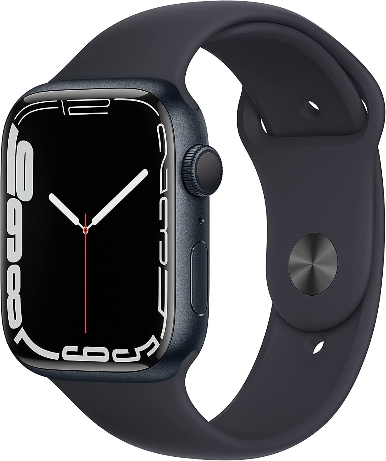 Apple Watch Series 7 (GPS, 45mm) Midnight Aluminum Case with Sport Band - Renewed Premium Smartwatch for Fitness Tracking & Notifications | Perfect for Running, Swimming & Daily Wear