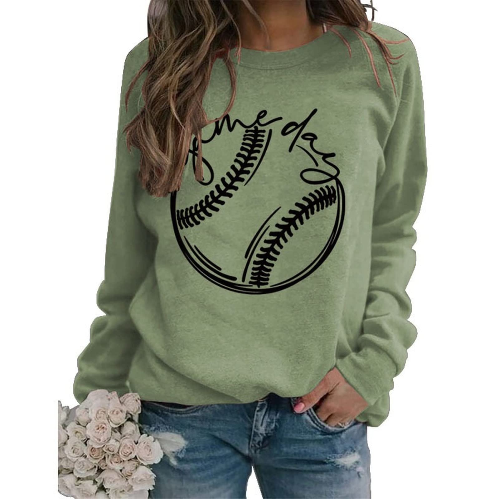 Women's Baseball Fan Sweatshirt - Comfortable Game Day Pullover for Women - Perfect for Baseball Games, Tailgating & Casual Wear