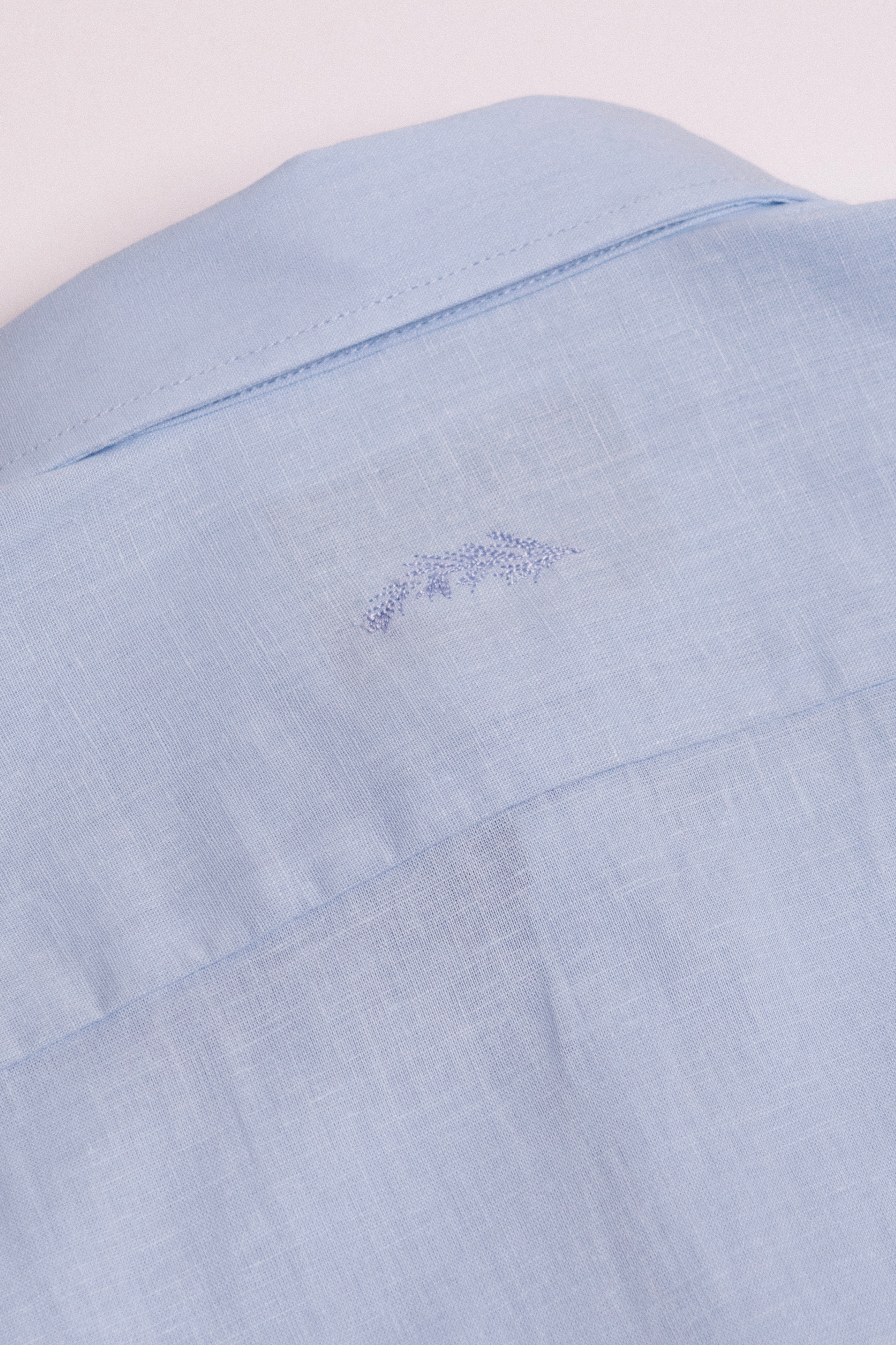 Light Blue Linen Shirt for Men - Breathable Summer Casual Wear - Perfect for Beach, Vacation & Outdoor Activities