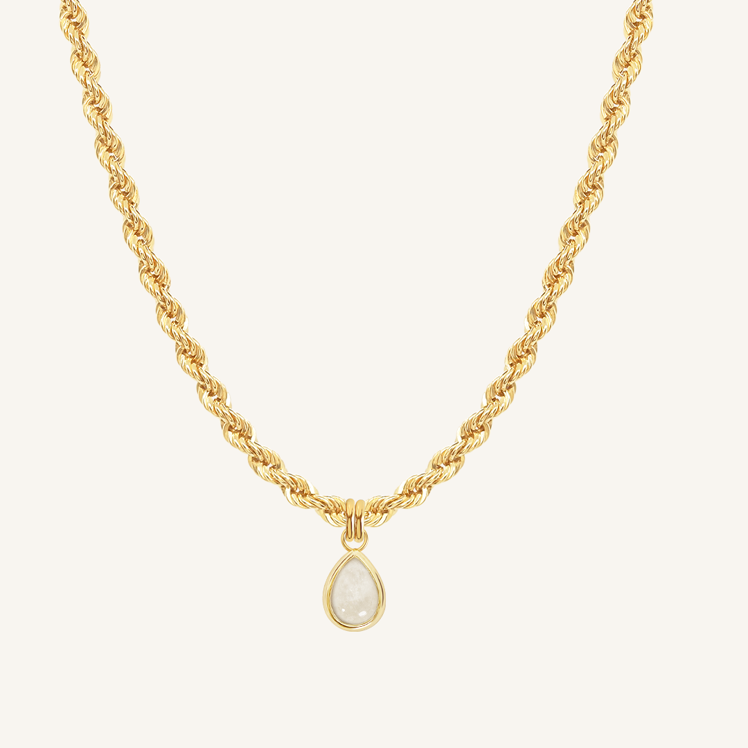 Moonstone Trove Charm Necklace - Elegant Healing Crystal Jewelry for Women | Perfect for Spiritual Healing, Meditation & Everyday Wear