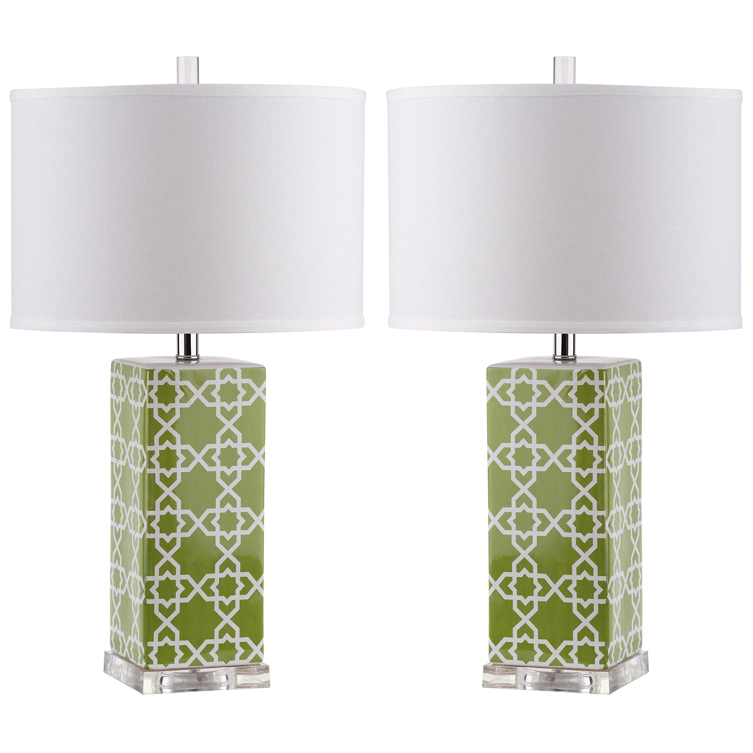 SAFAVIEH Quatrefoil Modern Table Lamp Set of 2 - 27