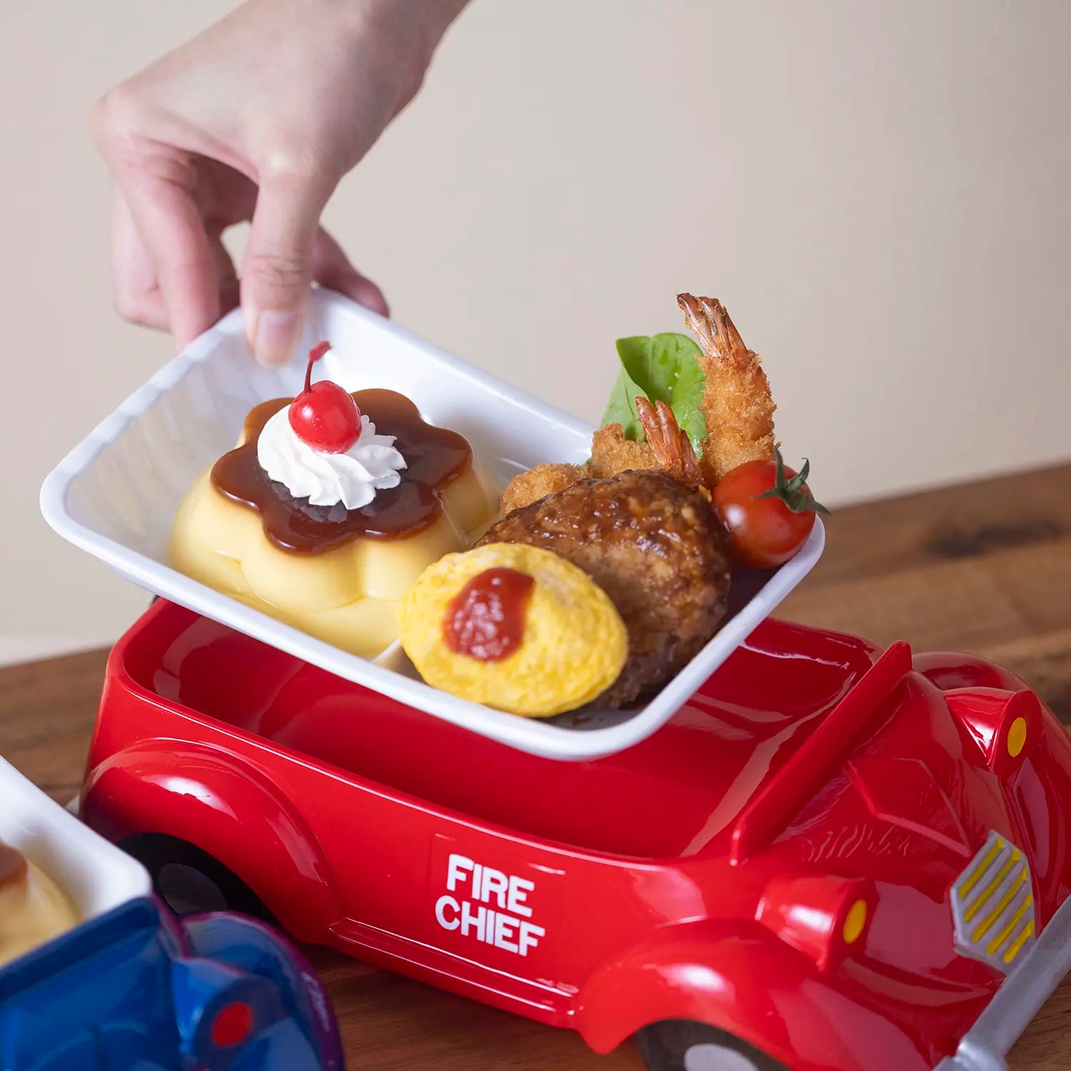 Fire Truck Kids Plate Set - BPA-Free ABS Resin Durable Dishware for Children - Perfect for Birthday Parties, School Lunches & Everyday Meals