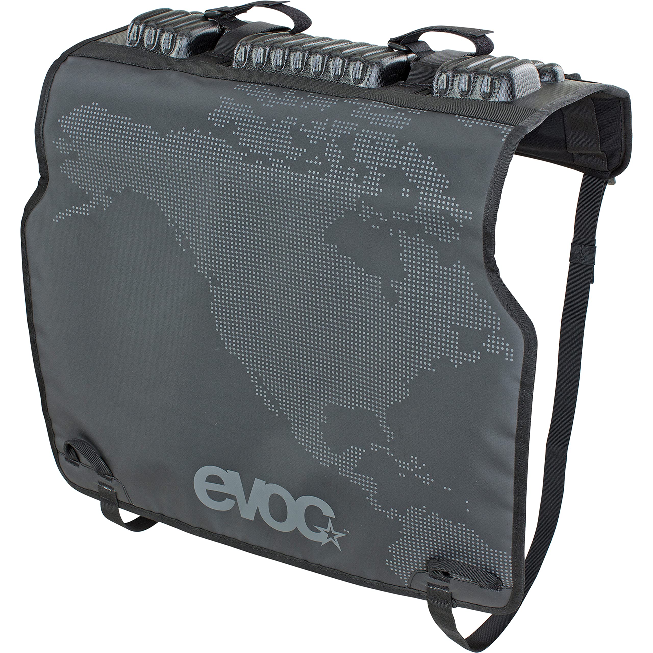 EVOC TAILGATE PAD DUO - Premium Truck Bike Rack for Secure Transport of 2 Bicycles | Easy Tailgate Access | Protects Pickup & Bikes | Black Standard Size | Perfect for Mountain Biking, Road Cycling & Outdoor Adventures
