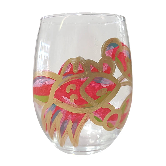 Hand Painted Wine Glass Set - Elegant Elevated Design for Parties, Weddings & Home Decor | Unique Gift for Wine Lovers