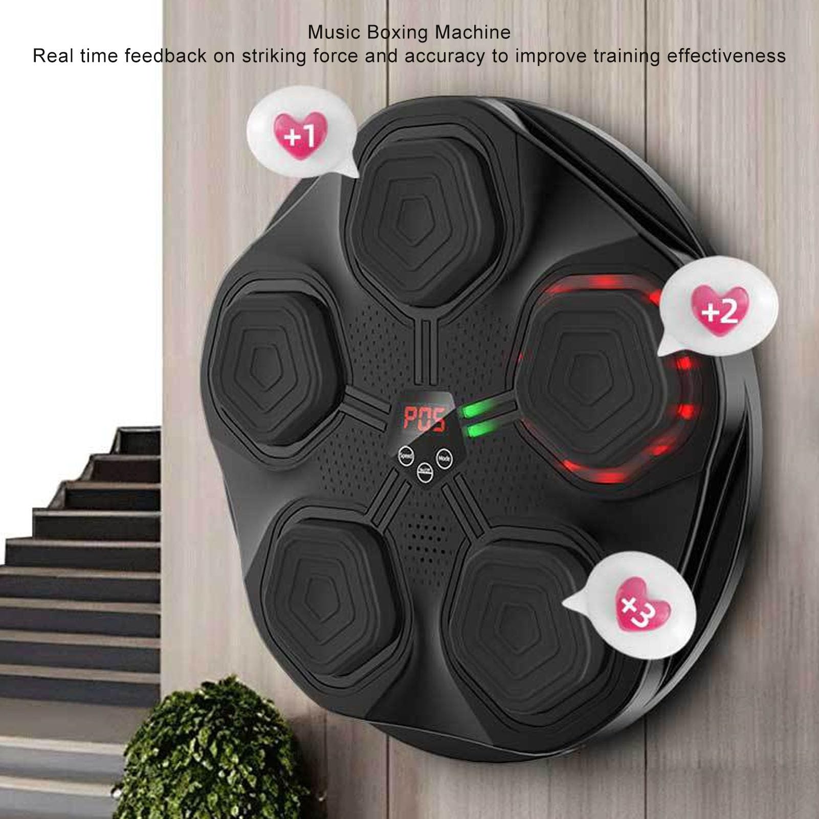 Alomejor Real-Time Feedback Boxing Trainer - Music Punching Machine for Adults & Kids - Home Gym Equipment for Fitness & Stress Relief