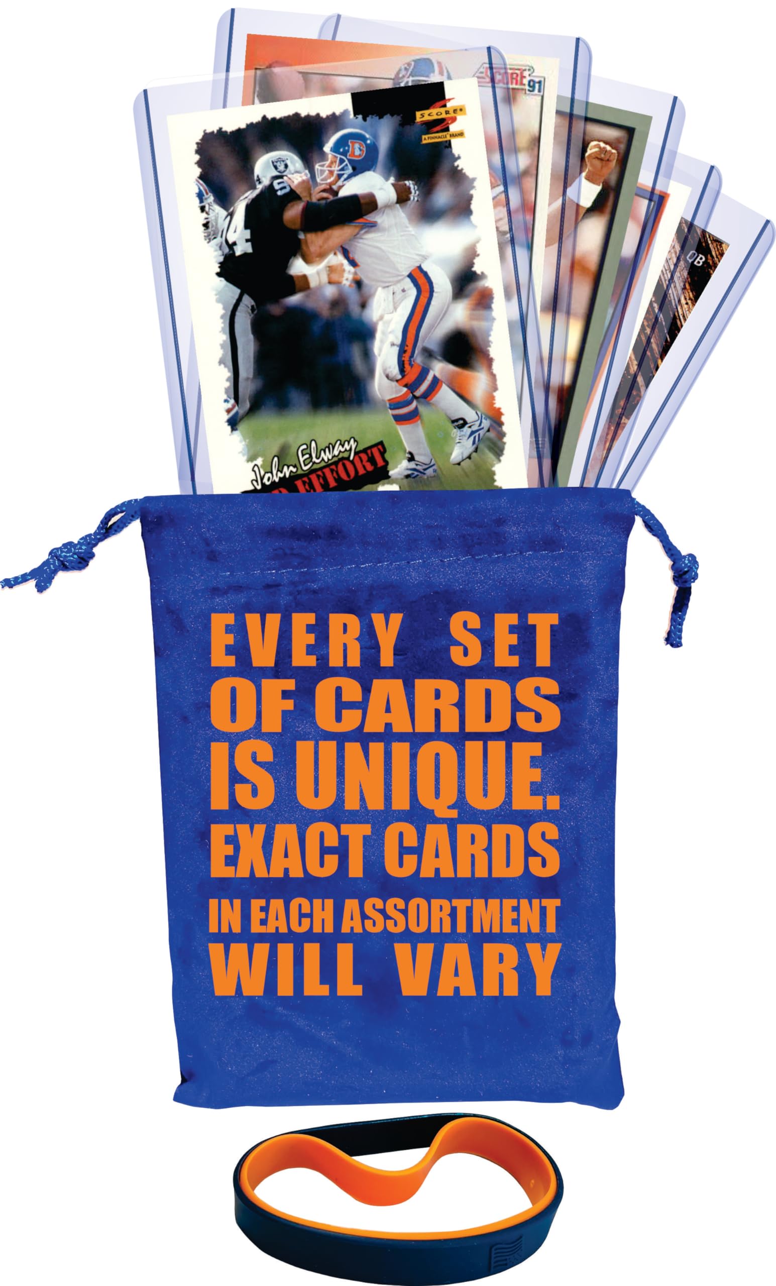 John Elway Denver Broncos Football Cards (5-Pack) - Collectible NFL Trading Cards for Fans & Gift Giving - Perfect for Sports Memorabilia Collections, Birthday Gifts, and Game Day Decor