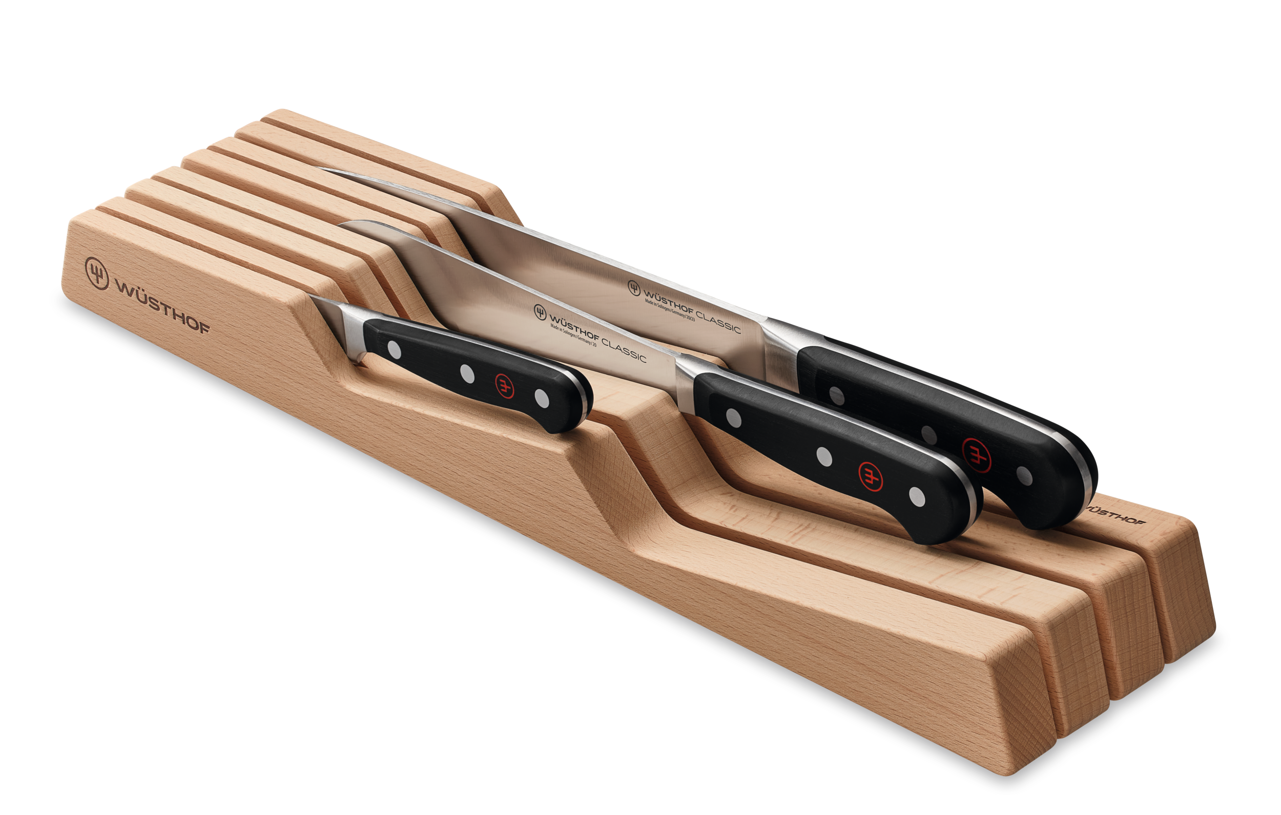 7-Slot Drawer Organizer for Kitchen Utensils & Office Supplies - Perfect for Knives, Spoons, Pens & More