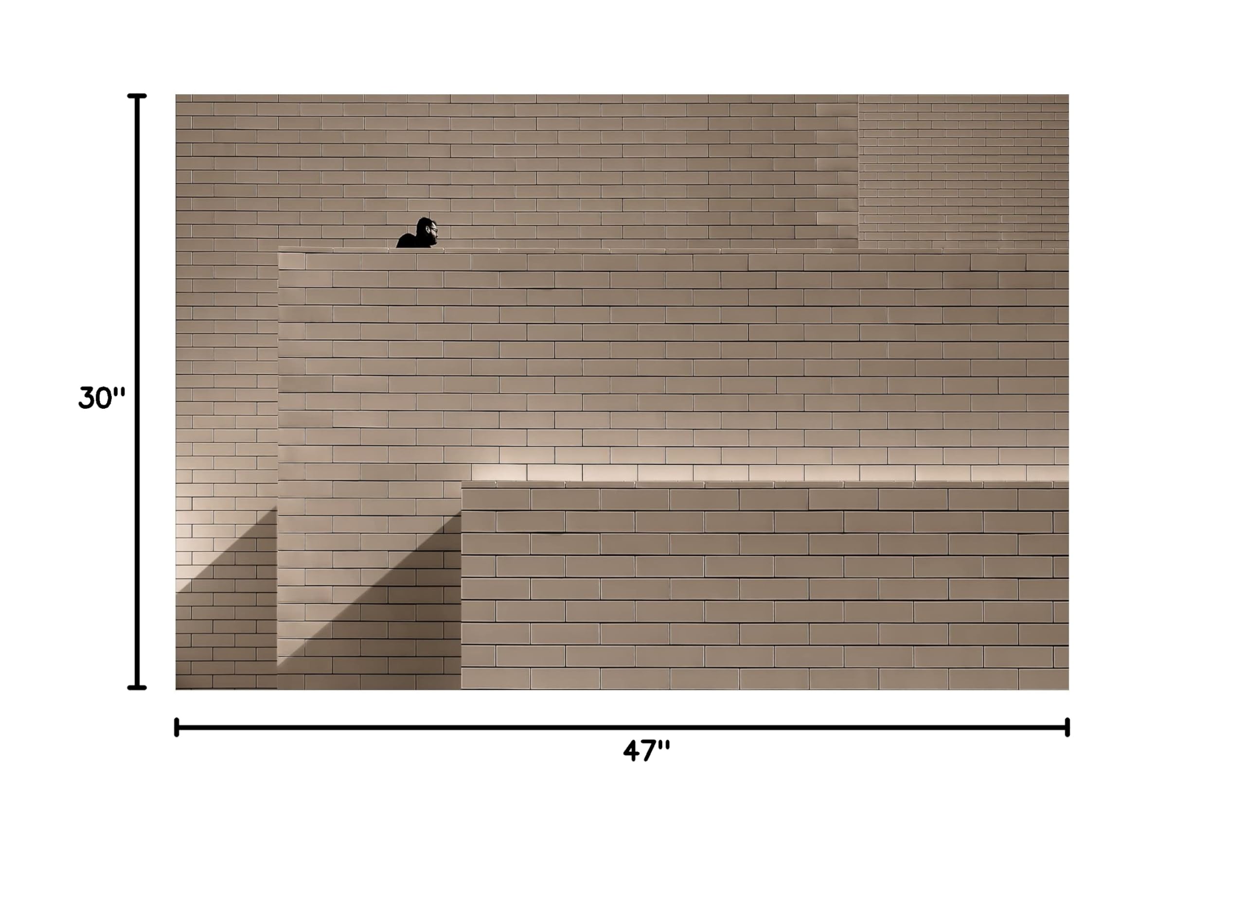 Trademark Fine Art 'Man Behind A Wall' Canvas Wall Art Print by Inge Schuster - Modern Home Decor for Living Room, Bedroom & Office
