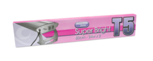 AZ Super Bright Double T5 60cm LED Light Fixture - 2 x 24W High Output - Silver Finish - Perfect for Garage, Workshop, and Office Lighting