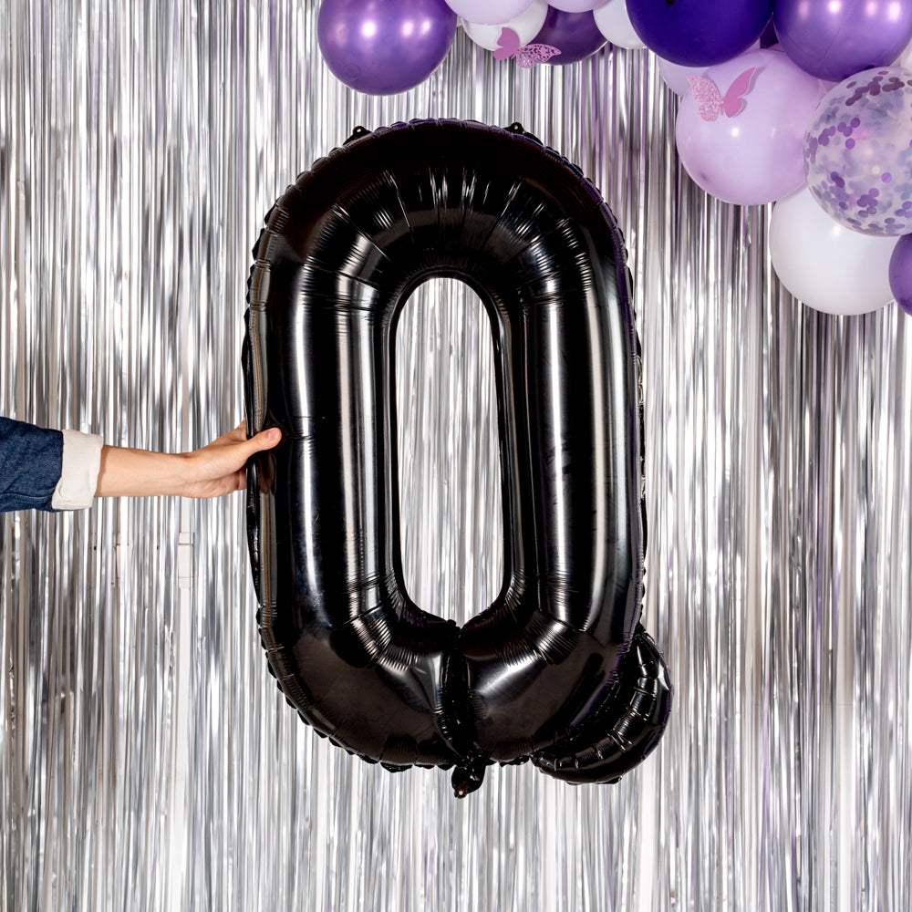 Black Mylar Letter Q Balloon - 40 Inch Large Foil Balloon for Birthday Party Decorations, Baby Showers, Graduation Celebrations & Photo Backdrops (1 Count)