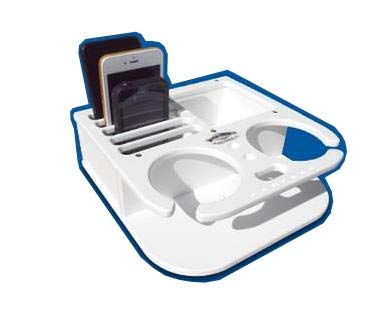 Boat Drink Holder with Cell Phone Mount - BH-2CELL Double Cup Holder for Marine & Outdoor Activities - Perfect for Boating, Camping, and Beach Parties