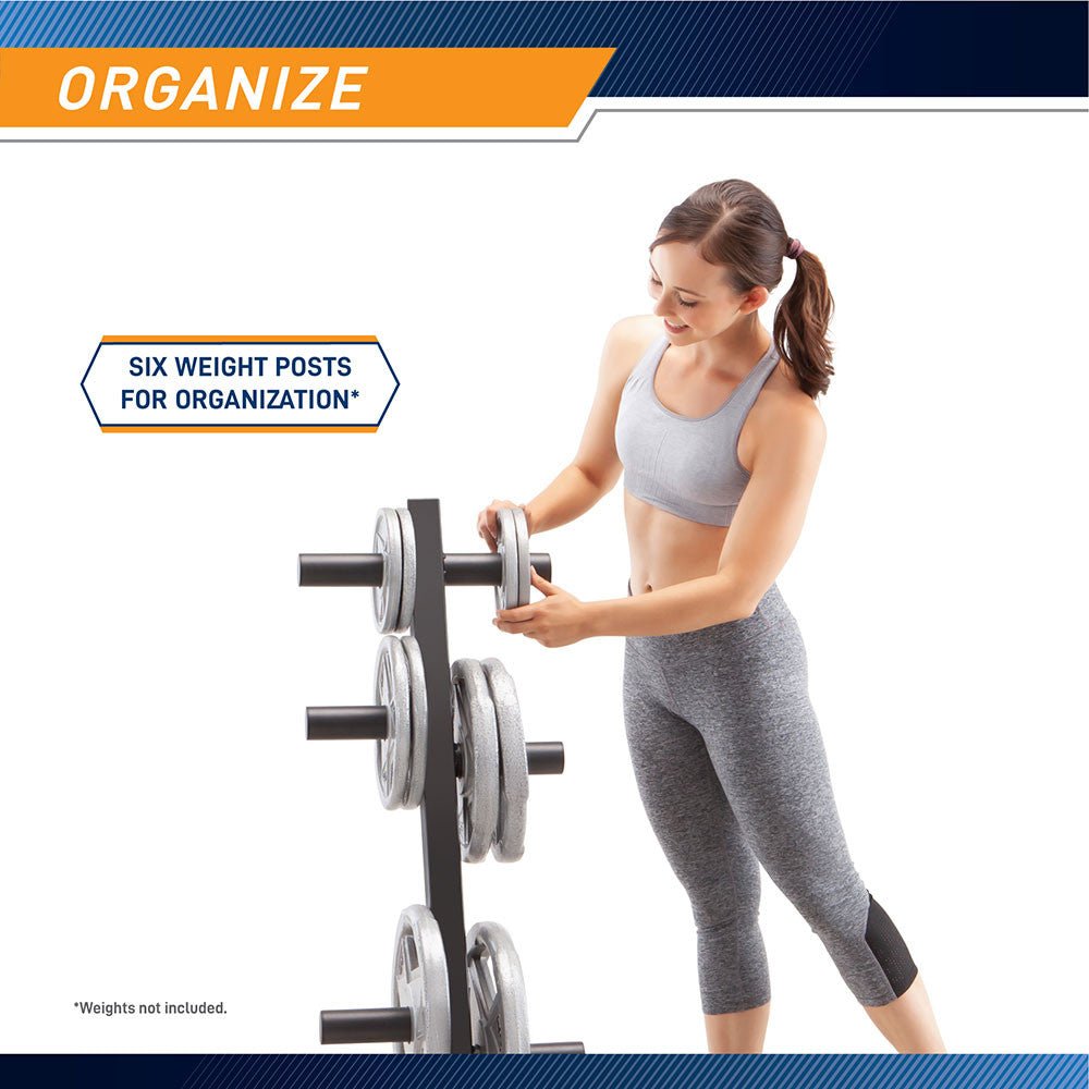 Olympic Weight Plate Storage Rack PT 45 - Heavy Duty Barbell Plate Organizer for Home Gym, CrossFit & Powerlifting Training