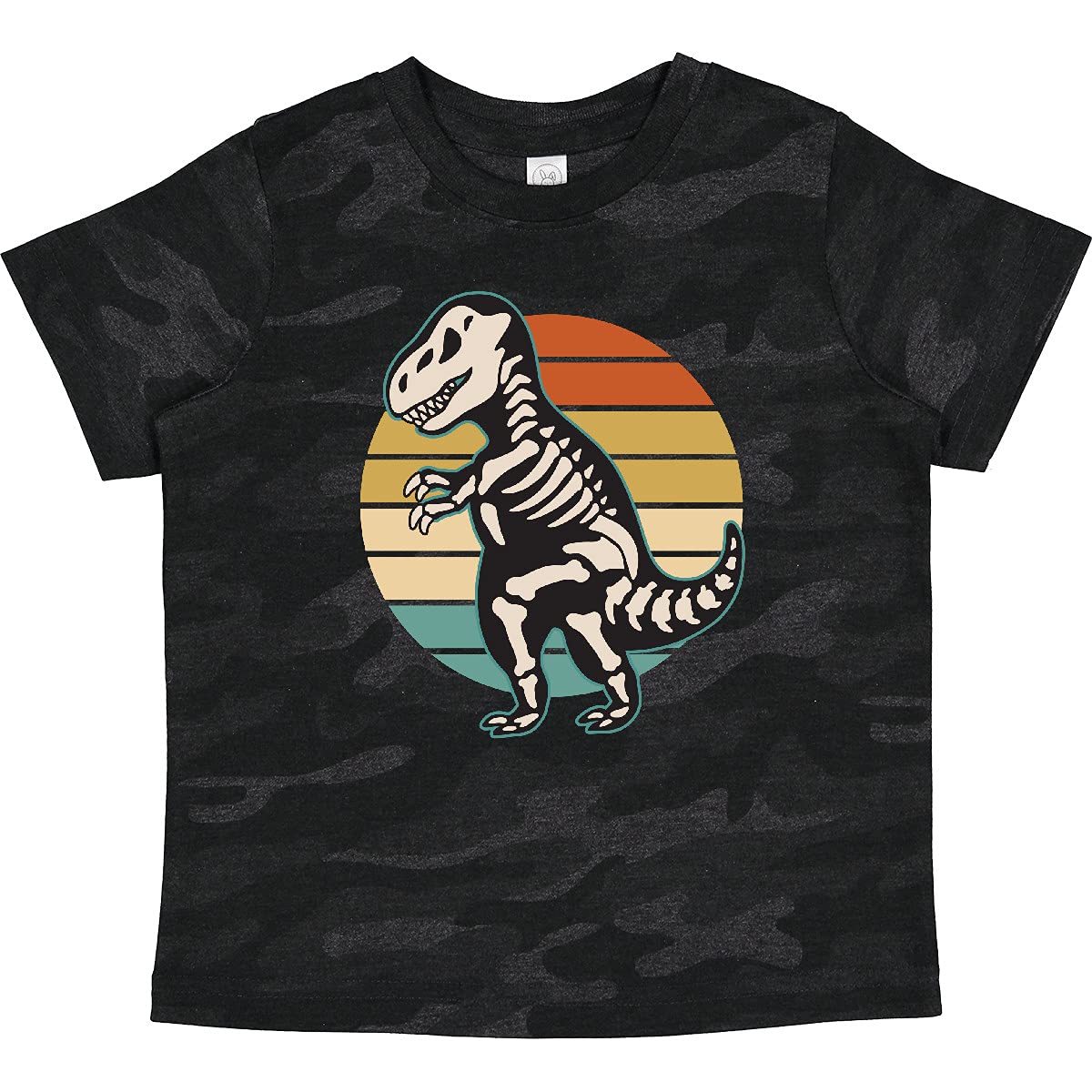 Inktastic Dinosaur Skeleton Halloween Toddler T-Shirt - Cute Dino Graphic Tee for Boys & Girls - Soft Cotton Kids Shirt for Halloween Costume, Dress Up & Everyday Wear