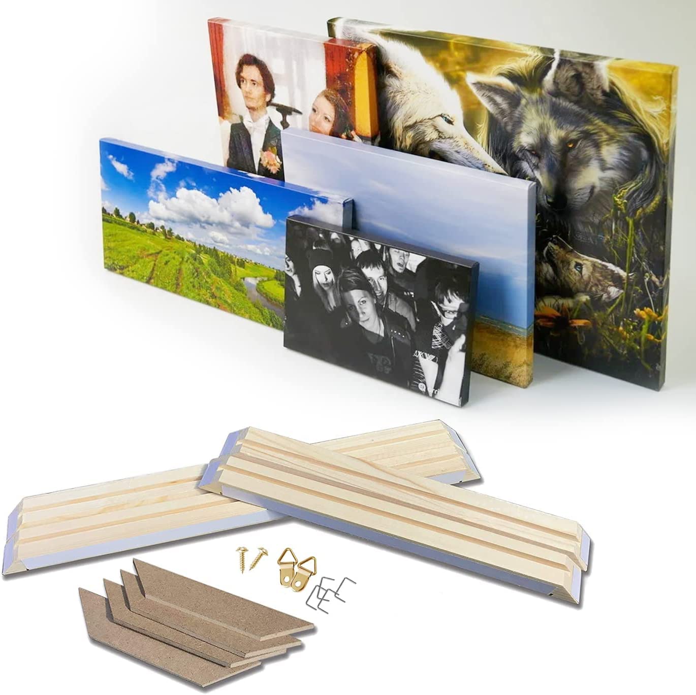 DIY Wood Canvas Stretcher Bars 24X32 Inches - Premium Gallery Wrap Poster Frame Kit for Canvas Paintings | Easy to Assemble | Perfect for Home Decor, Art Studios & Professional Framing