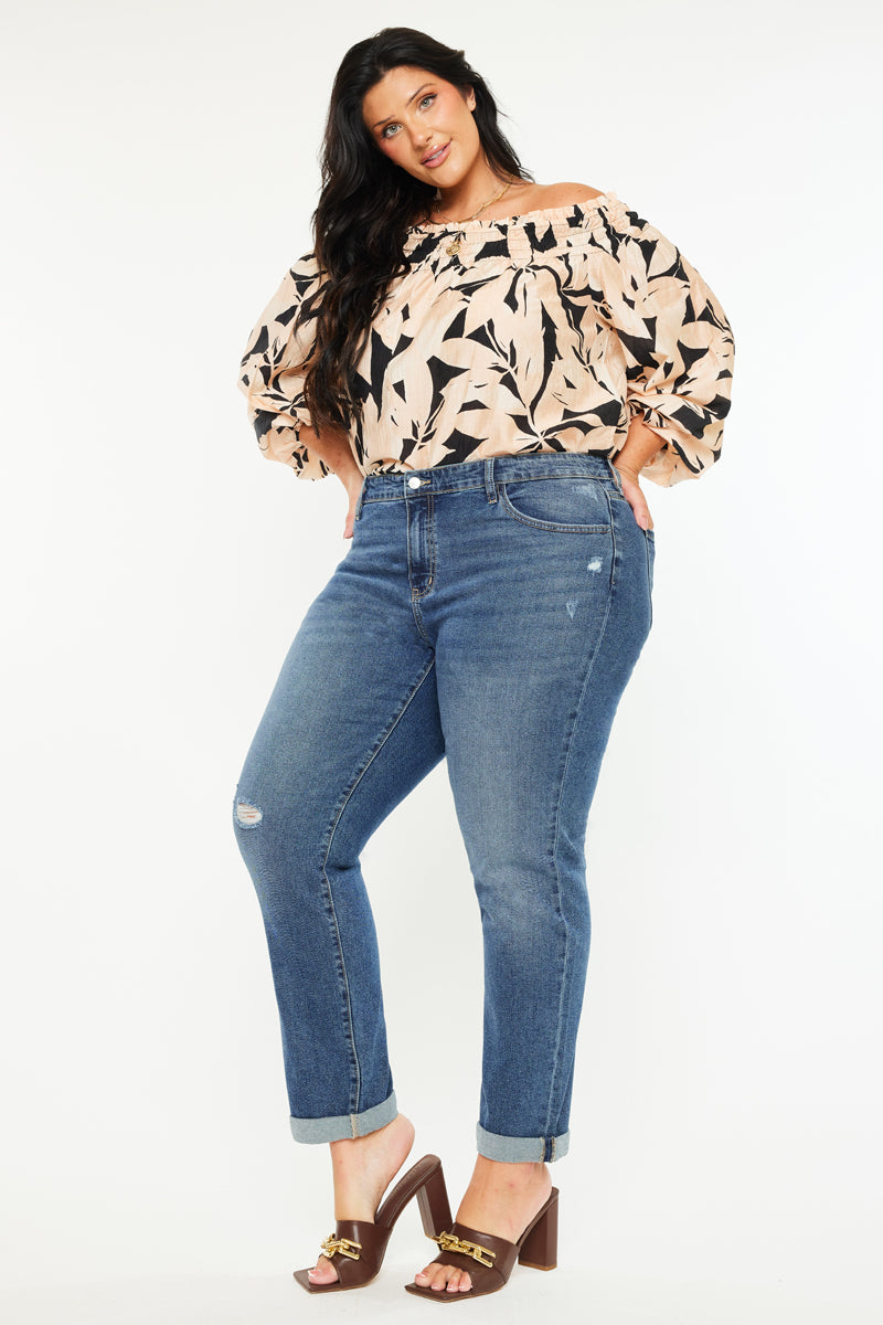 Harper Essentials Mid Rise Slim Straight Jeans for Women - Plus Size Denim Pants, Comfortable & Stylish for Casual Wear, Office, and Everyday Outfits