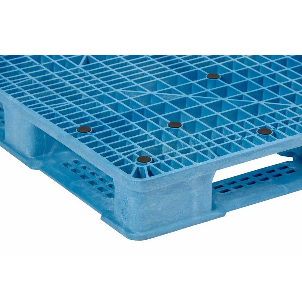 FDA Approved Heavy Duty Blue Plastic Pallet 40x48 Inches - 900 lb Racking Capacity (5 Pack) - Ideal for Warehouse Storage, Shipping & Industrial Use