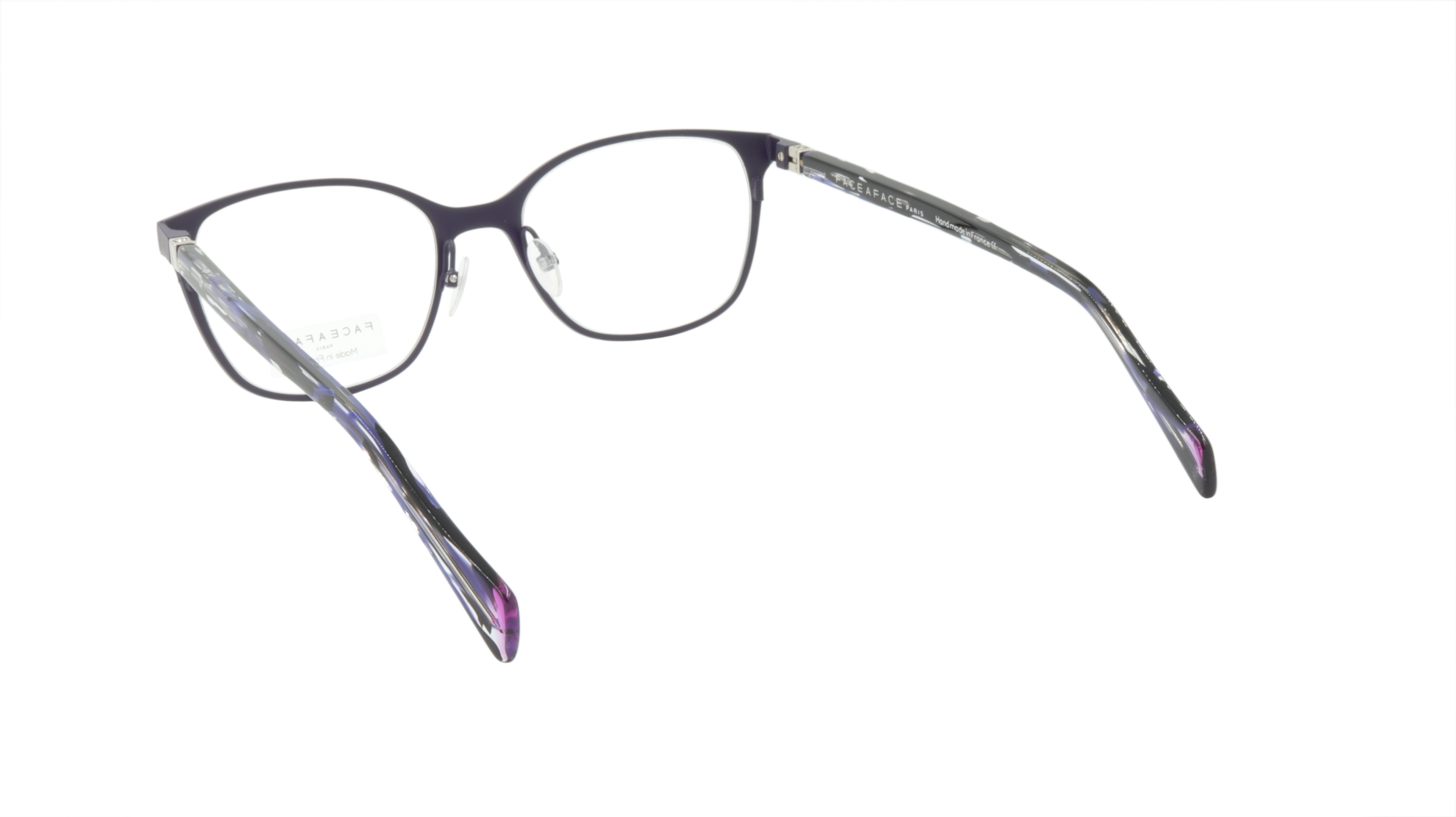 Face A Face ZOOEY 2 Eyeglasses Frame - Acetate & Metal Blend, Dark Matte Violet (9381) | Perfect for Work, Reading & Fashion Accessories