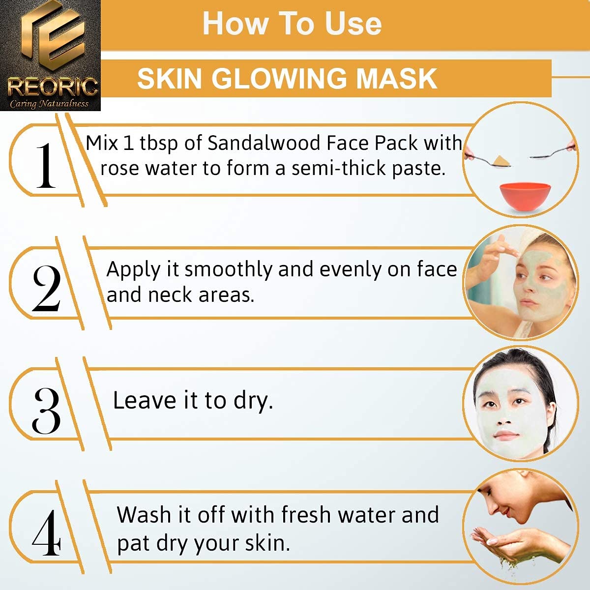 Organic Sandalwood Powder (Chandan) 100g - Pure & Natural for Skin Care, Face Masks, Body Scrubs & Puja Rituals - Reoric Premium Quality