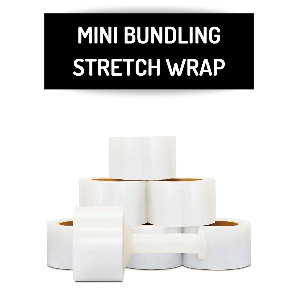 PSBM Mini Stretch Wrap with Plastic Handle - 36 Pack, 3