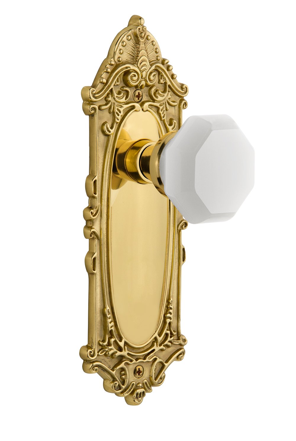 Victorian Style Waldorf White Milk Glass Knob - 2.75