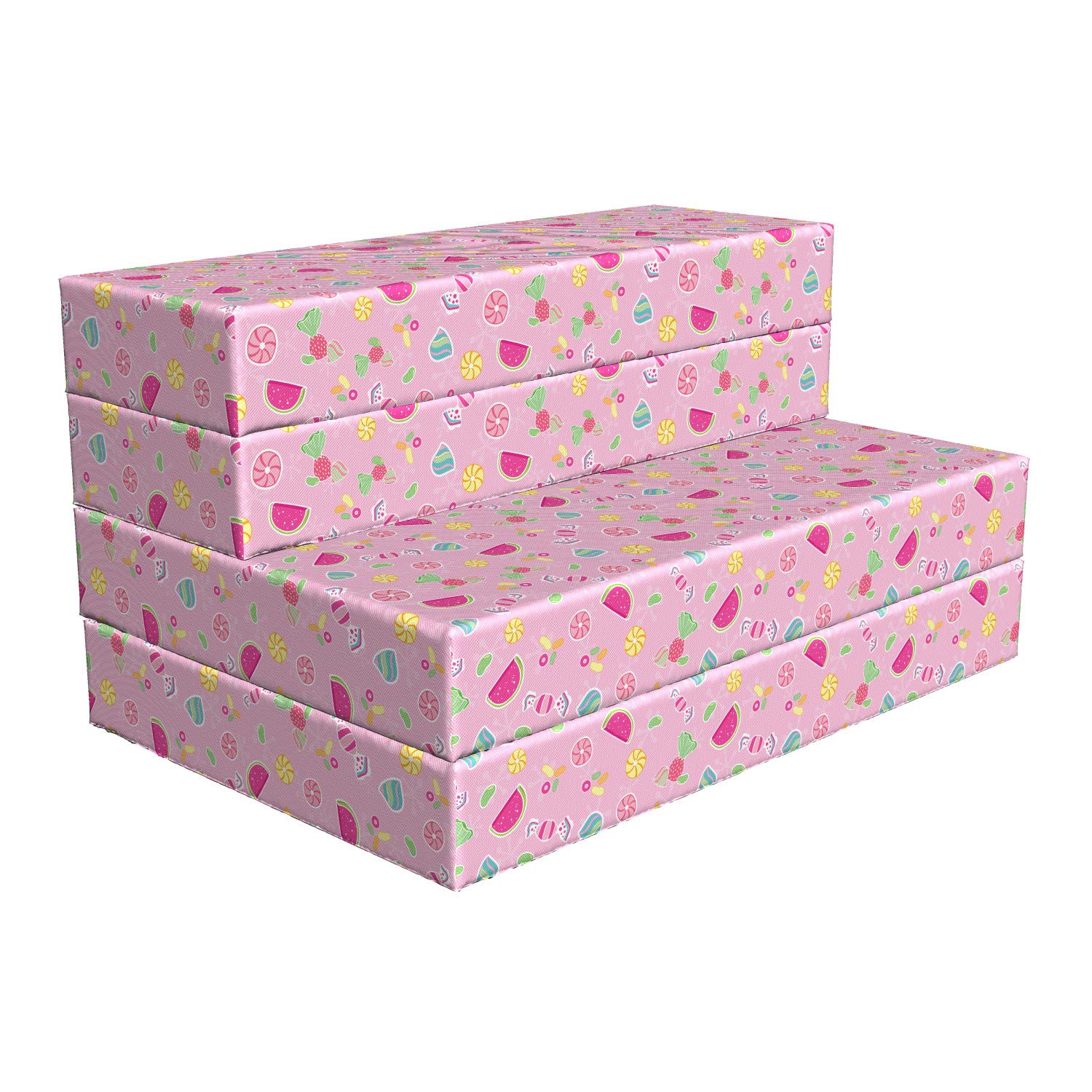 Ambesonne Sweets Foldable Mattress - Creative Delicious Fruit Design, 74.8