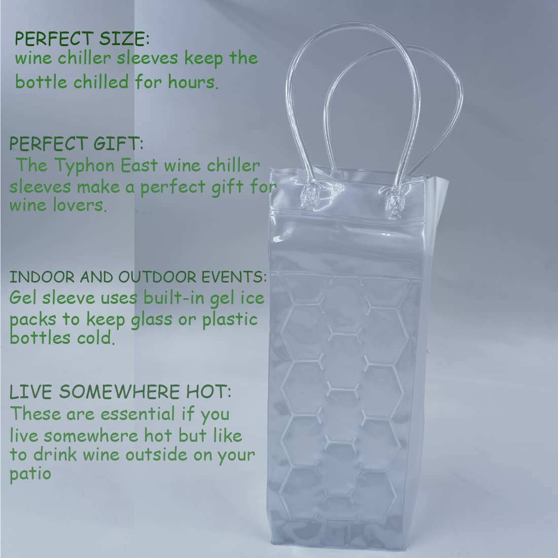 2 Pack Insulated Wine Cooler Bags with 4 Gel Ice Packs - Reusable Freezer Bags for Red White Champagne & Sparkling Wine Bottles - Portable Wine Chiller for Beach Picnics, Outdoor Parties, Camping & Travel - Perfect for BBQs, Tailgating & Summer Gatherings (Blue)
