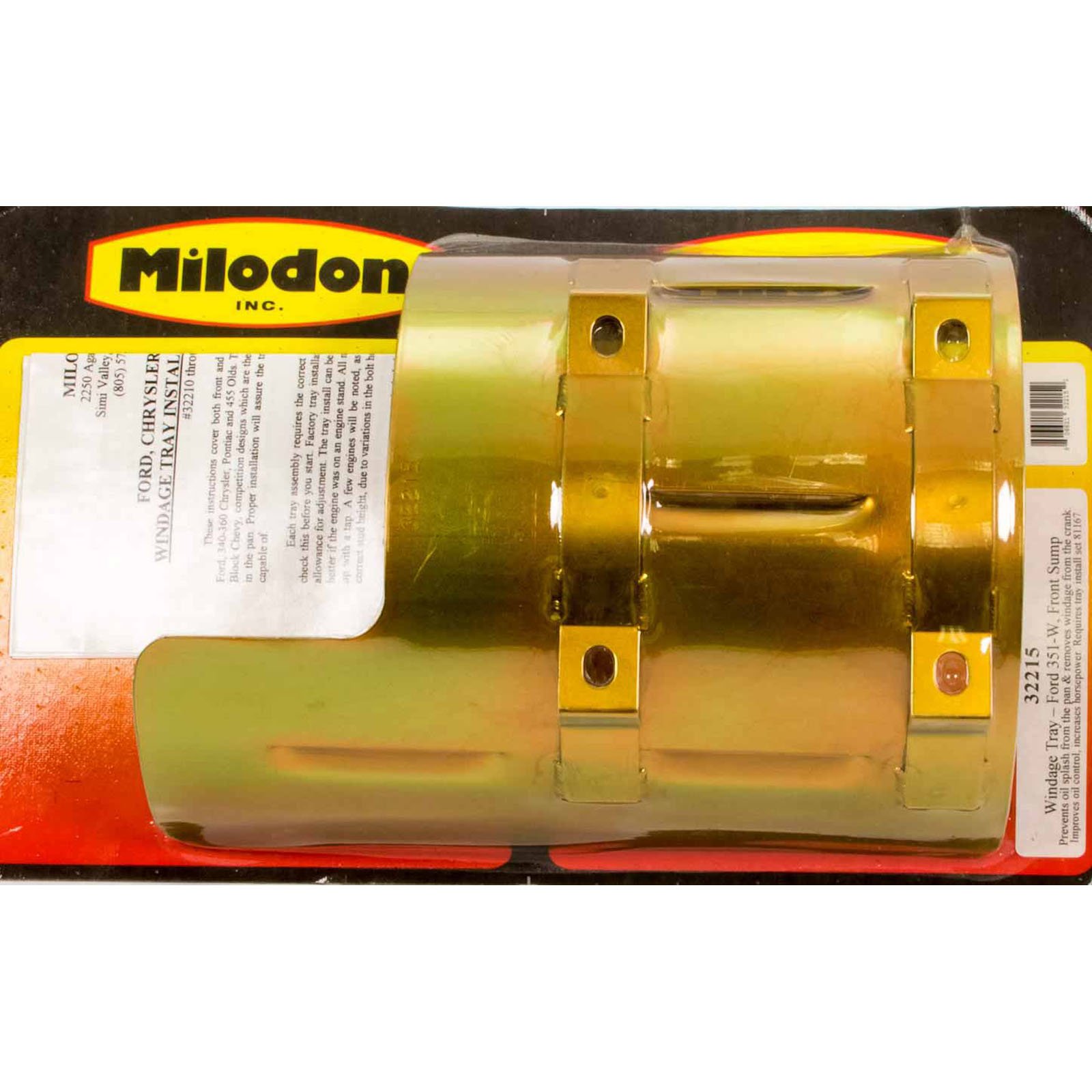 Milodon 32215 High Performance Oil Pan Windage Trays, Baffles & Crankshaft Scraper Kit for Chevy Small Block Engines - Reduce Oil Aeration & Improve Engine Lubrication for Racing & Street Performance