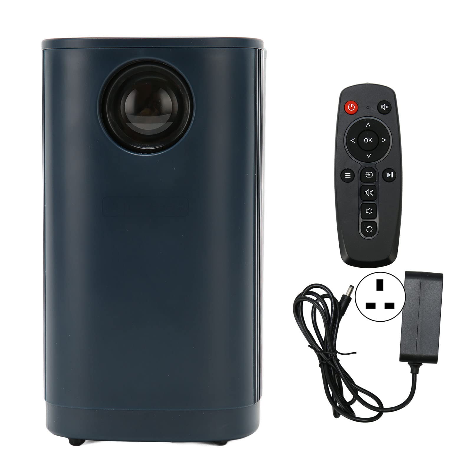 RajoNN Mini Projector - 100 Inch HD 1080P Wireless Portable Projector with Dual Speakers & AUX Interface (UK Plug) | Ideal for Home Theater, Outdoor Movies, Gaming, and Office Presentations