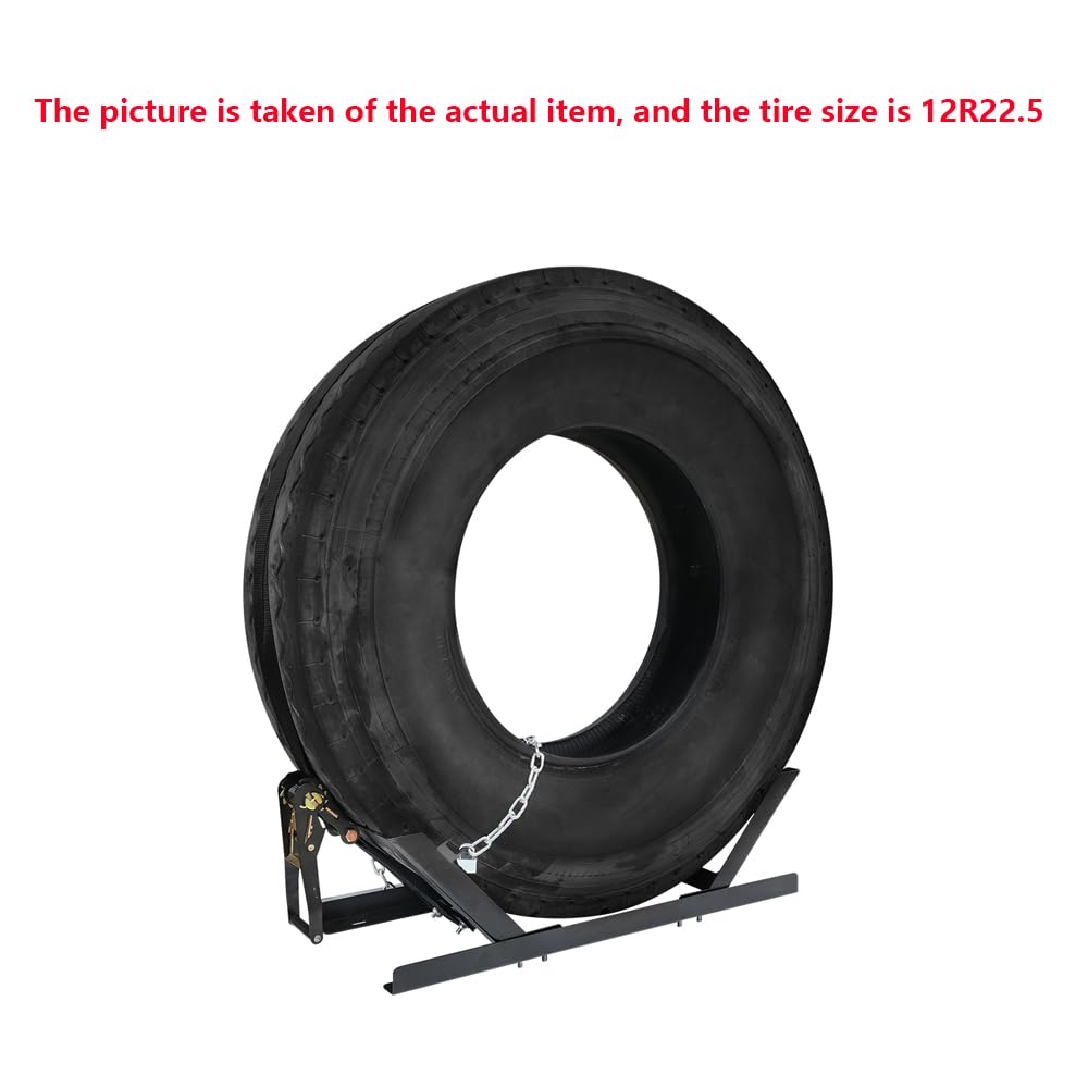 Heavy Duty Semi-Truck Spare Tire Carrier - Secure & Easy Mount Spare Wheel Holder for Commercial Trucks | Roadside Emergency & Long Haul Travel Essential