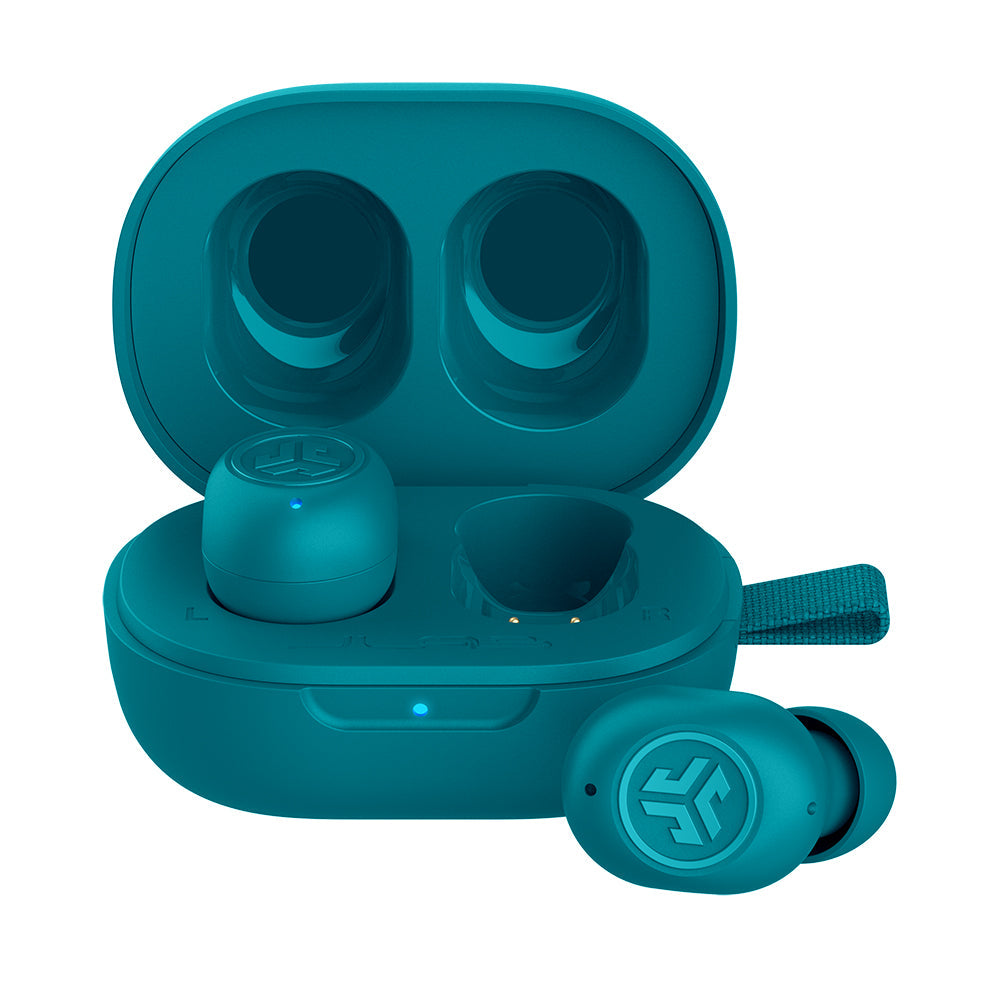 JBuds Mini True Wireless Earbuds - Bluetooth 5.0, IPX5 Waterproof, 24H Playtime, Compact Comfort Fit for Running, Gym & Travel (Teal)
