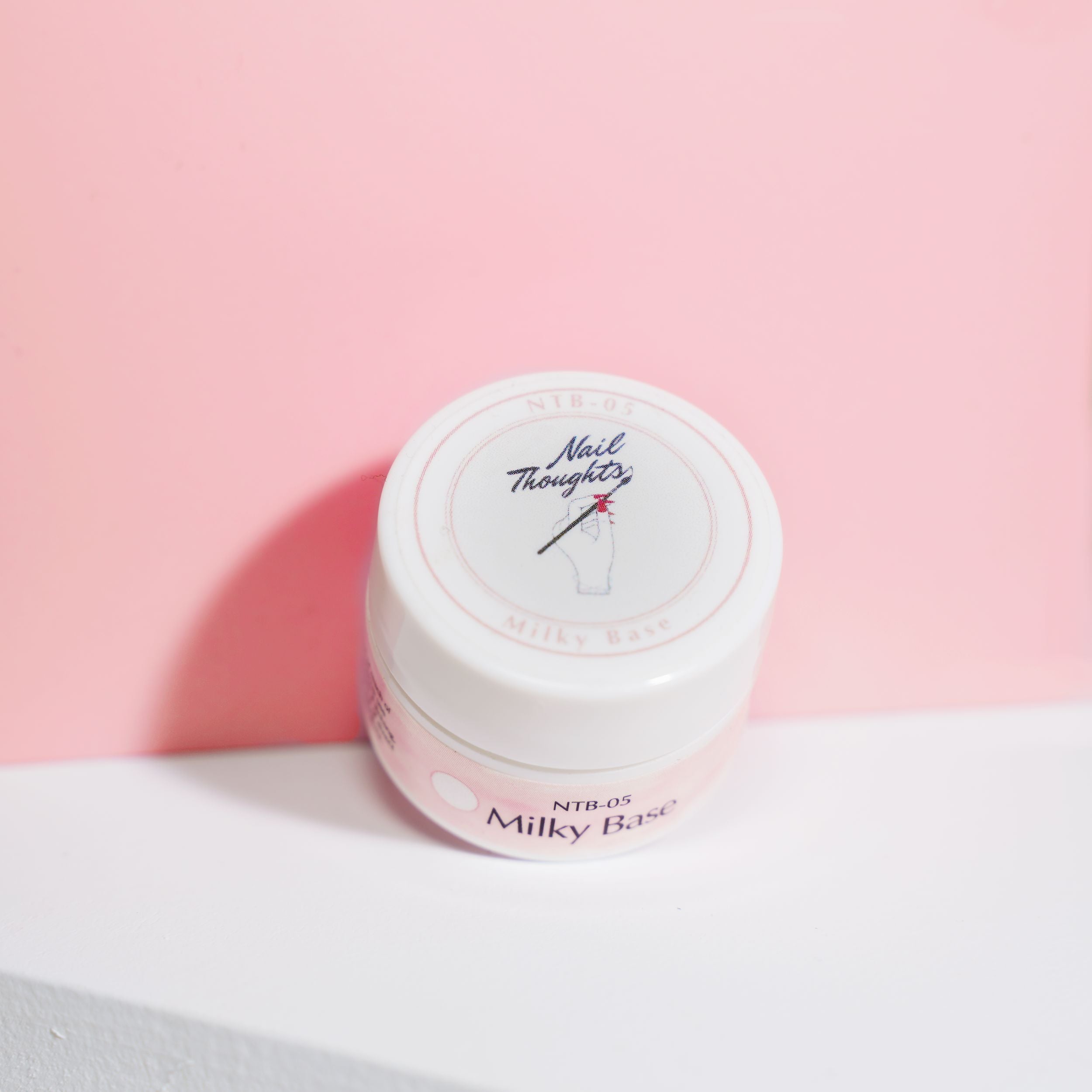Nail Thoughts POT NTB 05 Milky Base 8g - Milky White Nail Polish for French Manicure & Nail Art - Perfect for Salon, Home Use & Gift Giving