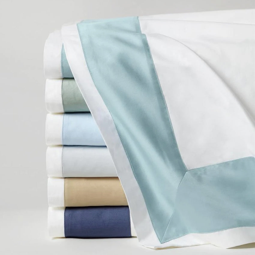 Sferra Casida Flat Sheet - Luxury 100% Cotton Bed Sheet Set for Queen Size - Soft & Breathable for Ultimate Comfort - Perfect for Master Bedroom, Guest Room & Hotel Use