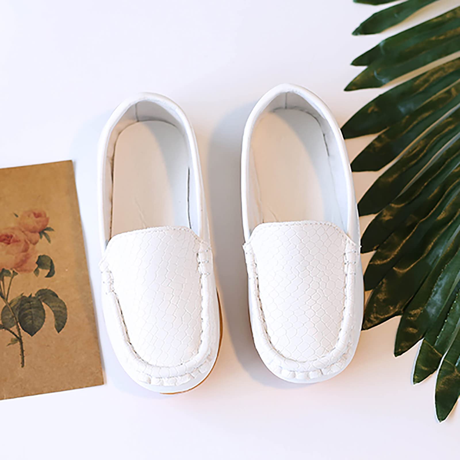 Toddler Boys Girls Slip-On Loafers - Soft Winter Boat Shoes for Kids Play & Dress