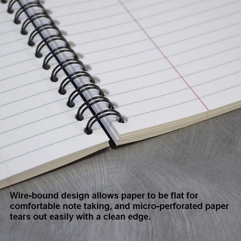 Premium Wirebound Business Notebook - A5 Size, 80 Sheets, College Ruled Paper for Office, School & Meetings | Durable Cover, Smooth Writing, Professional Organization Tool