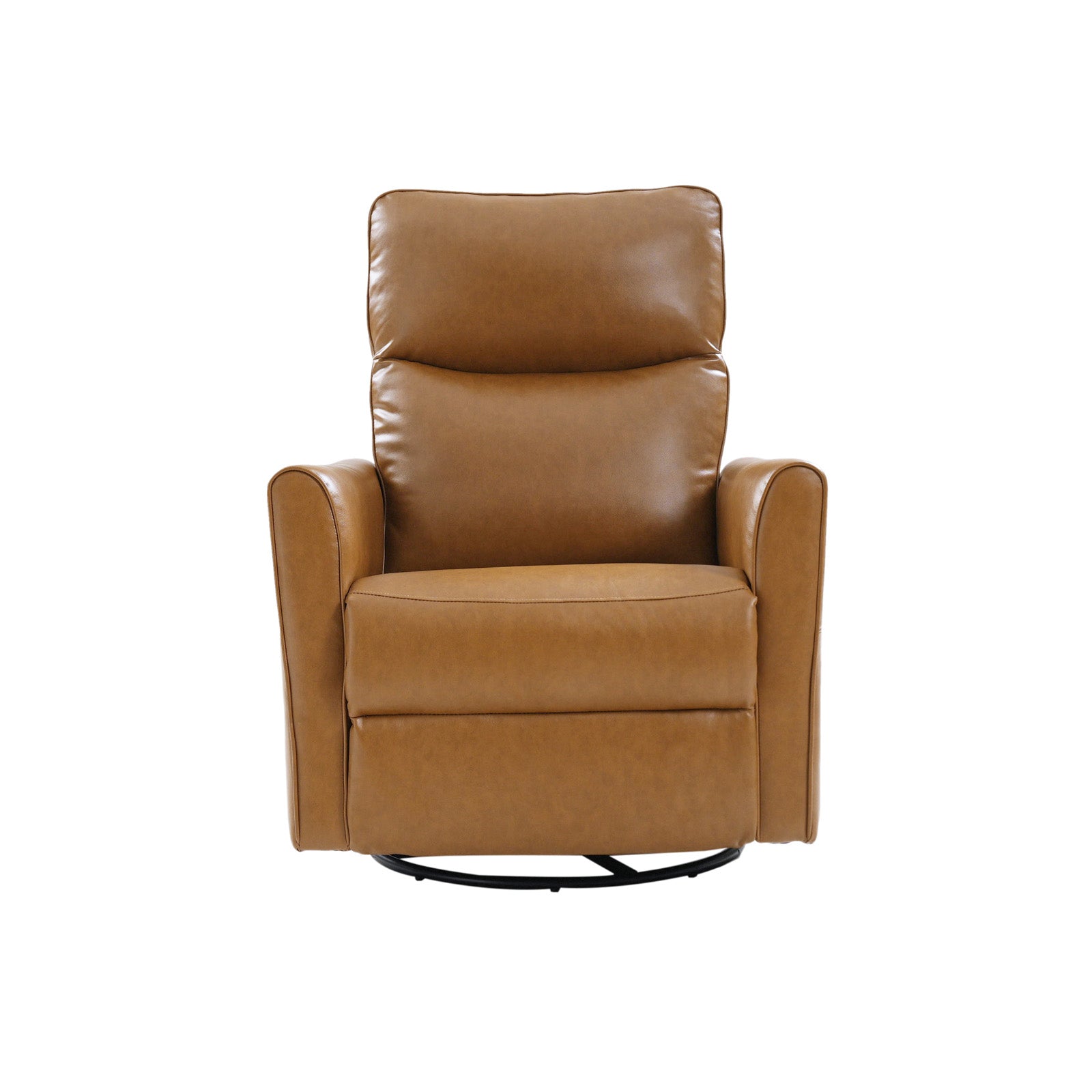 Modern Faux Leather Power Swivel Recliner Chair with USB Charging & Adjustable LED Reading Lamp - Perfect for Home Theater, Living Room & Office Relaxation