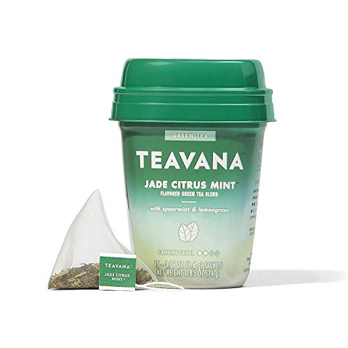 Teavana Jade Citrus Mint Green Tea Bags - 100 Count, Spearmint & Lemongrass Infusion | Refreshing Iced Tea or Hot Brew for Morning Energy & Relaxation