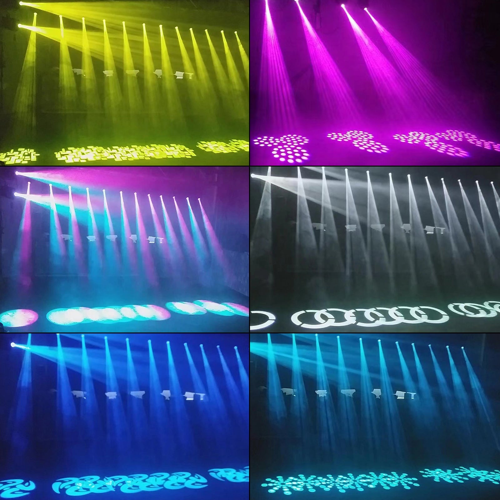 1/2/4 Set 120W RGBW LED Moving Head Light with 8 Gobo Patterns - DMX Stage Lighting for DJ, Bar, and Party Events - Perfect for Concerts, Clubs, and Nightlife Entertainment