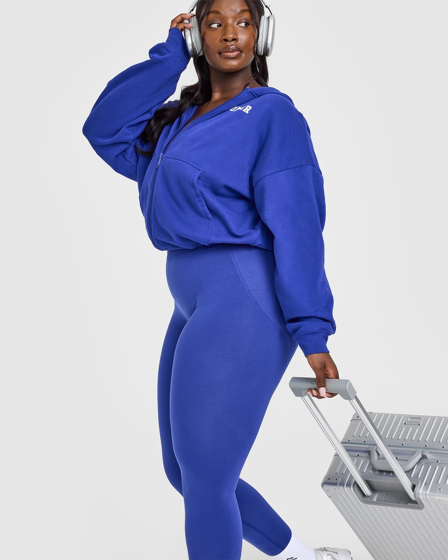 Mid Weight Zip Through Hoodie for Men & Women - Comfortable Fleece-Lined Pullover with Full-Zip Front in Space Blue | Perfect for Casual Wear, Outdoor Activities & Gym Workouts