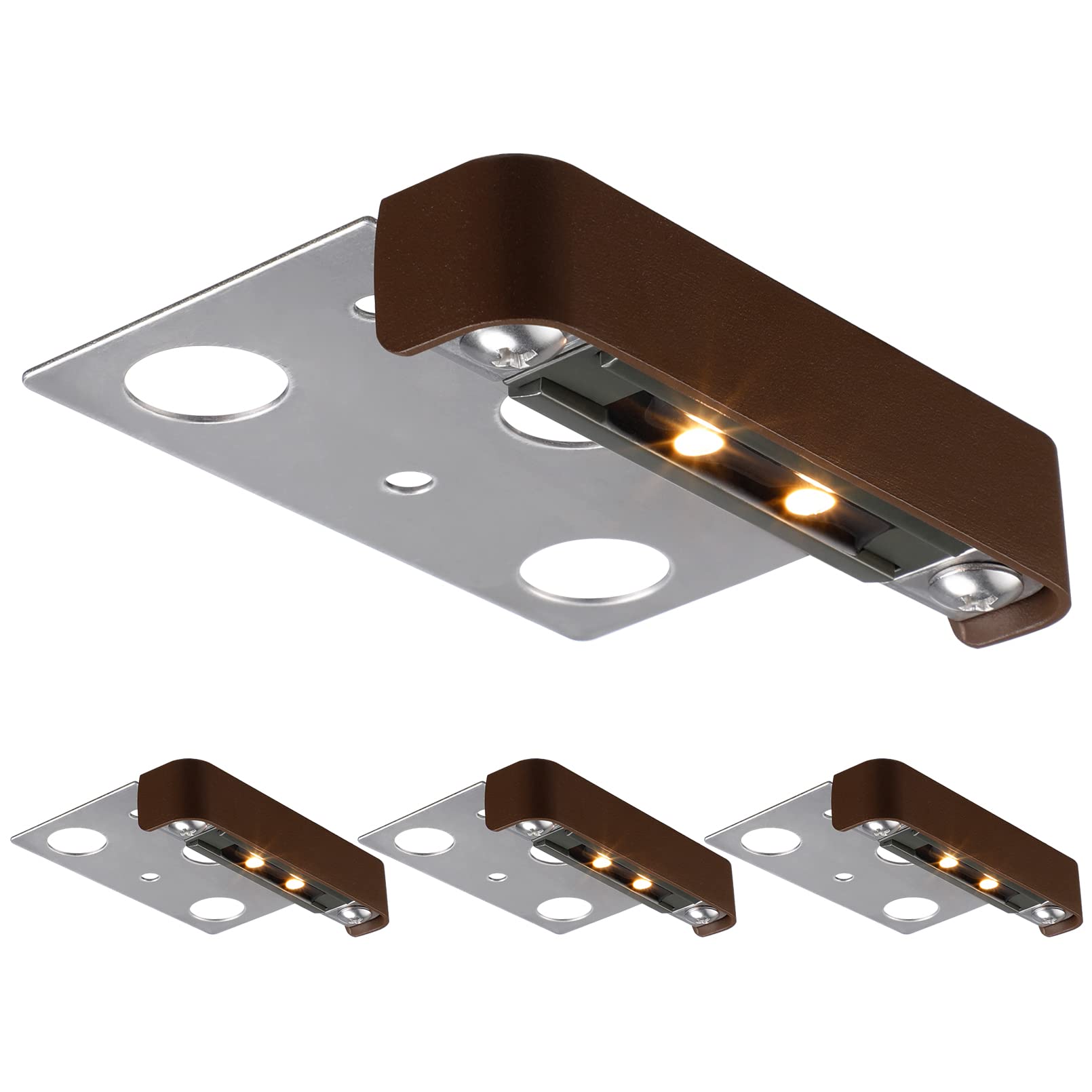 LEONLITE 4 Inch Low Voltage LED Landscape Lighting - 12V Hardscape Lights, Retaining Wall Lights, Step & Paver Lights, 2700K Soft White, ETL Certified (Pack of 4) - Perfect for Garden Paths, Driveways, Patios & Outdoor Stair Lighting