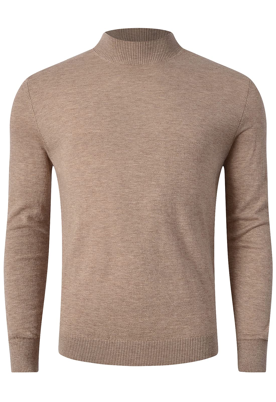 Men's 100% Merino Wool Fine Knit Turtleneck Sweater for Big & Tall (DXL) - Warm Winter Pullover for Office, Casual & Outdoor Activities