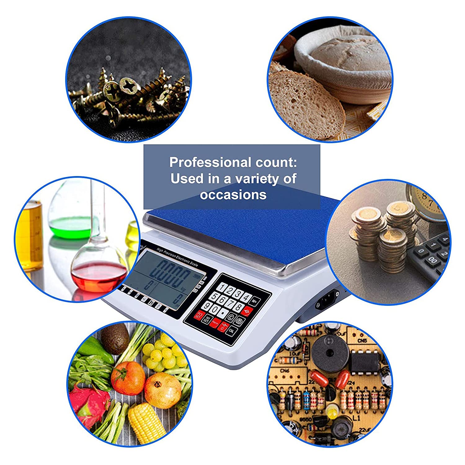 High Precision Digital PEC Counting Scale - 6.6-66LBS Shipping Postal Scale with 0.0002lb Accuracy | Perfect for Mailing Packages, Inventory Management & Small Business Shipping Needs