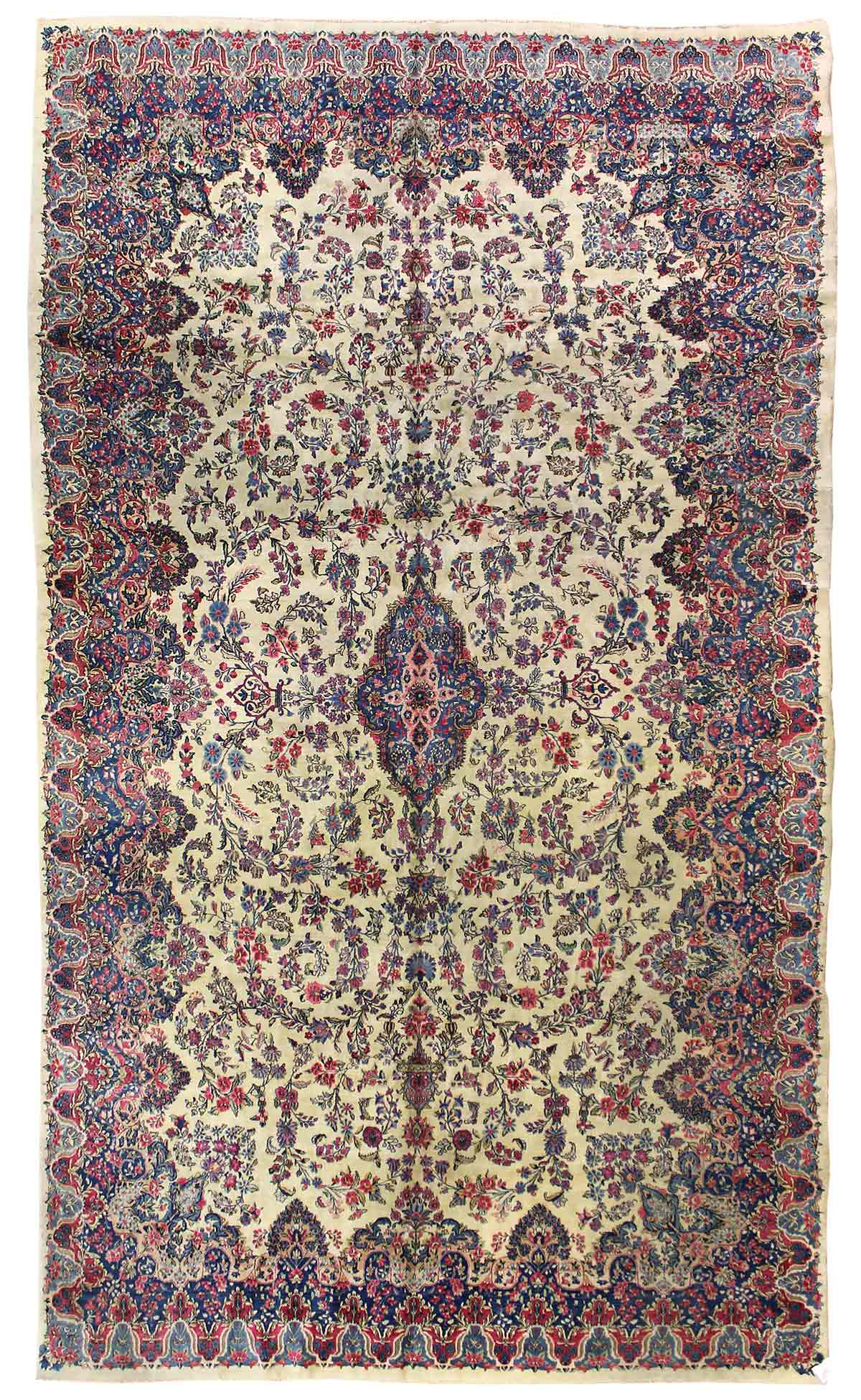 Antique Kerman Handwoven Traditional Persian Rug - Vintage Oriental Carpet JF4410 for Living Room, Bedroom & Home Decor