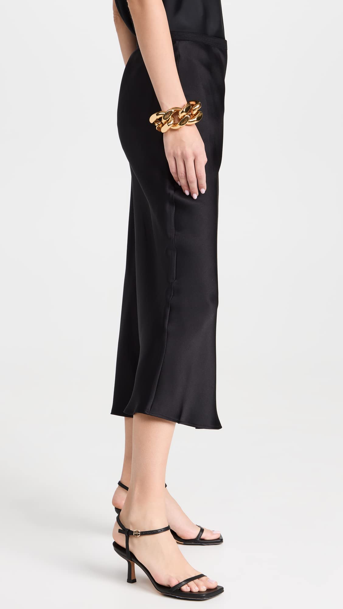 ANINE BING Women's Silk Slip Skirt - Elegant Satin Midi Skirt for Women | Perfect for Date Night, Office Wear & Special Occasions
