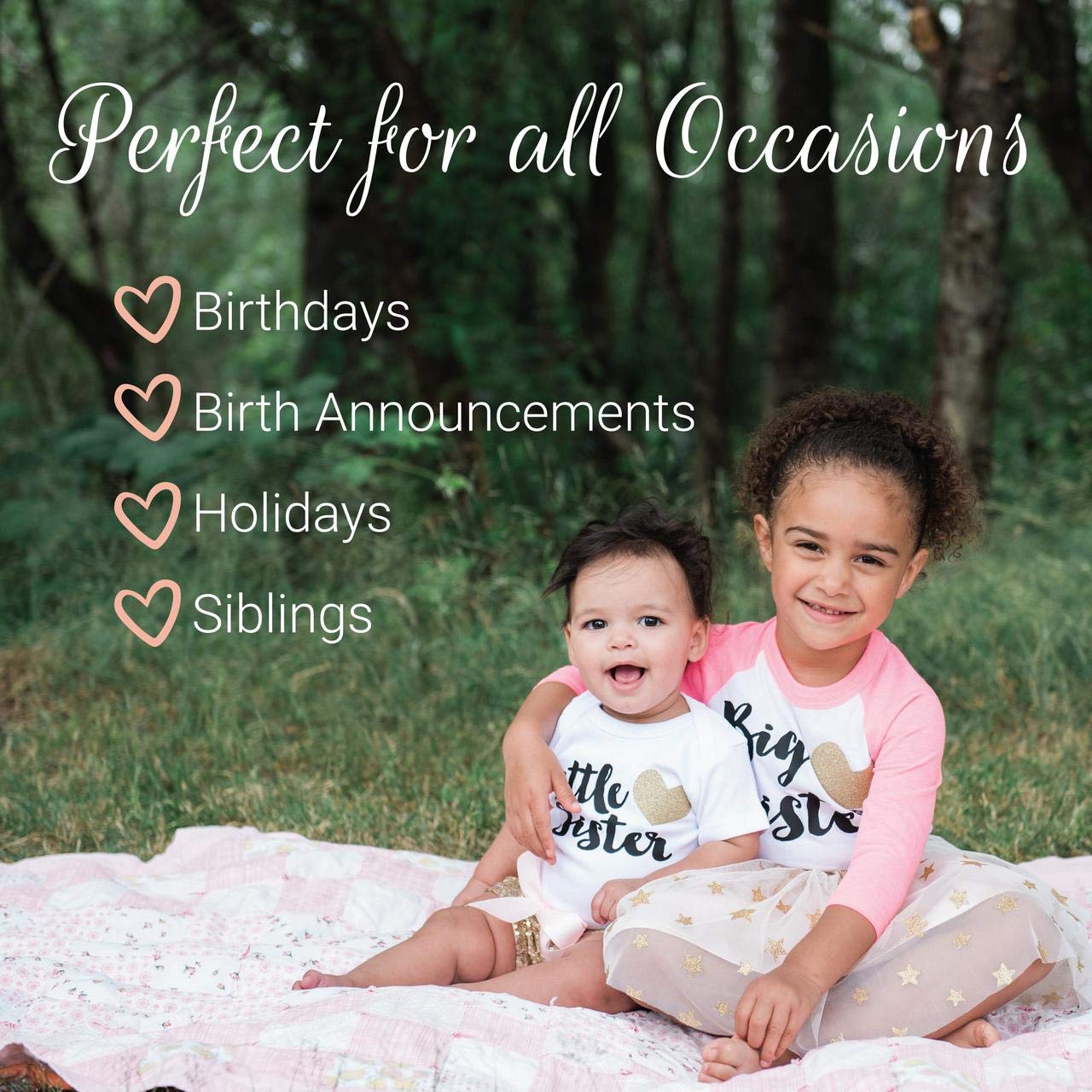 Bump and Beyond Designs Big Sister Shirt - Cute Pregnancy Announcement & Sibling Gift for Toddler Girls - Perfect for Gender Reveal, Baby Shower & Family Photos