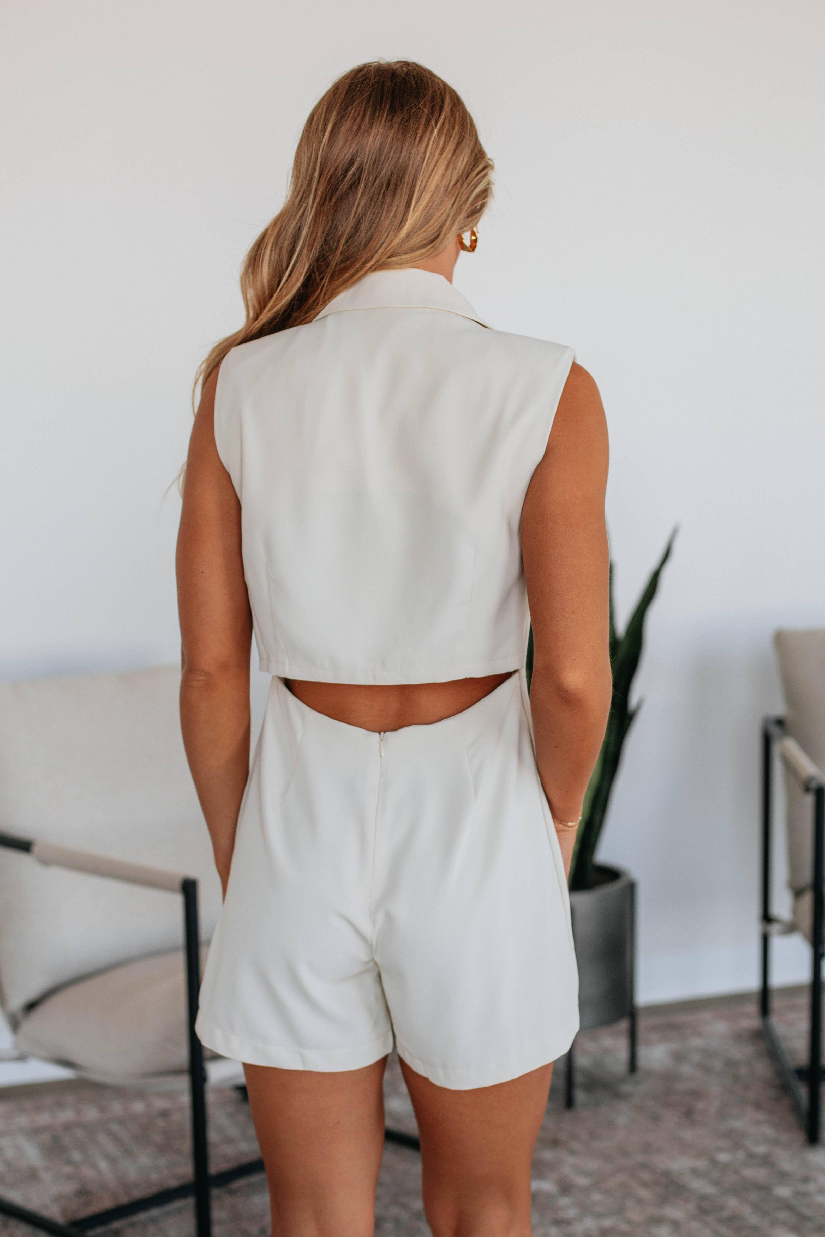 Business Is Booming Romper - Trendy Women's Jumpsuit for Work & Office Wear | Perfect for Business Casual, Networking Events & Professional Outfits